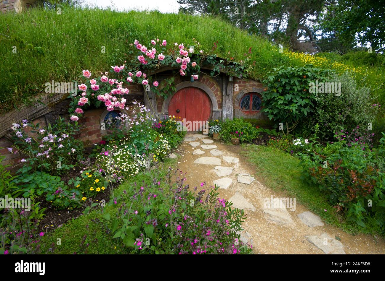 Hobbiton - New Zealand Stock Photo