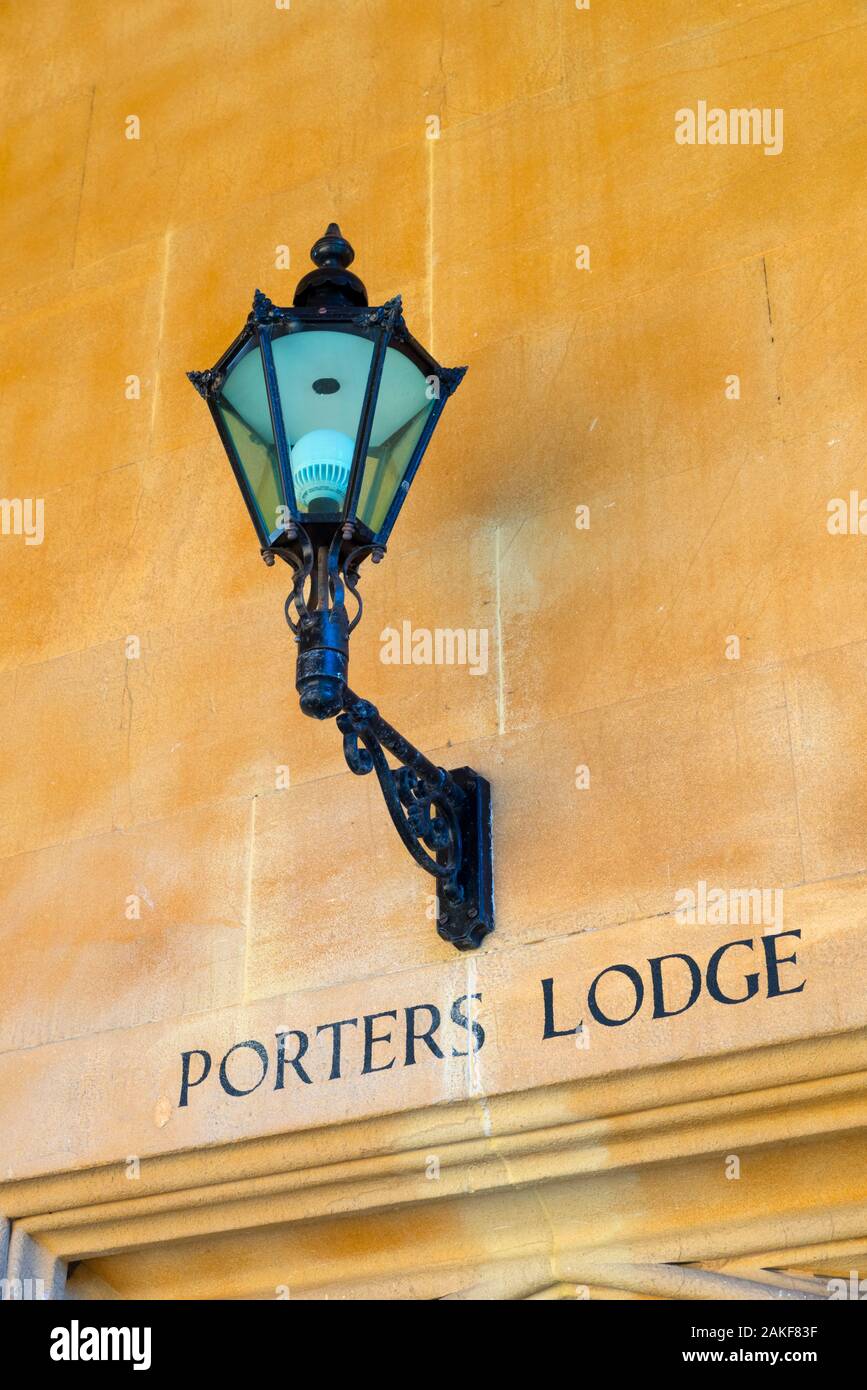 UK, England, Cambridgeshire, Cambridge, King's College, Porter's Lodge Stock Photo
