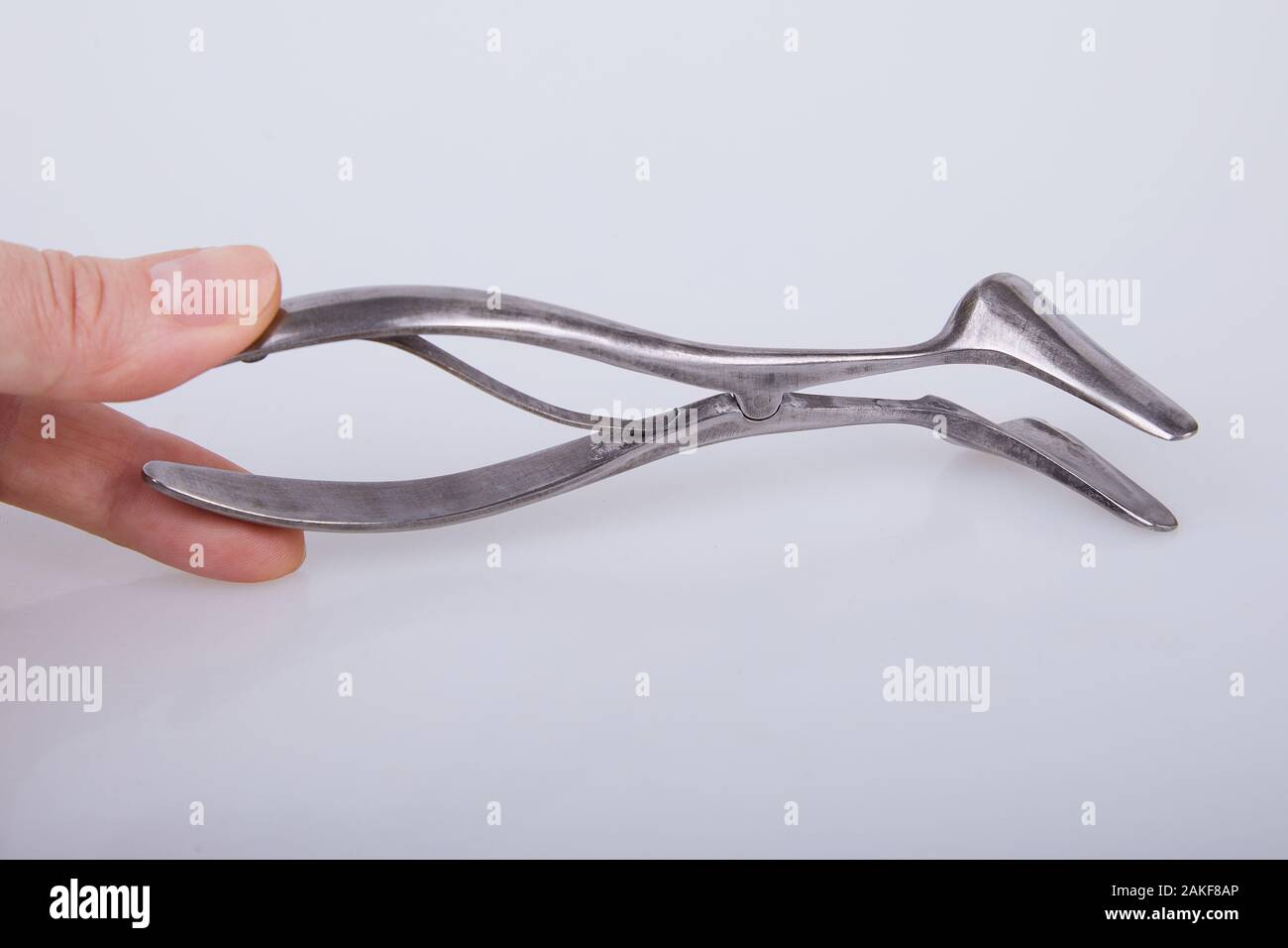 Nasal speculum, surgical instruments for rhino plasty in doctor's hand