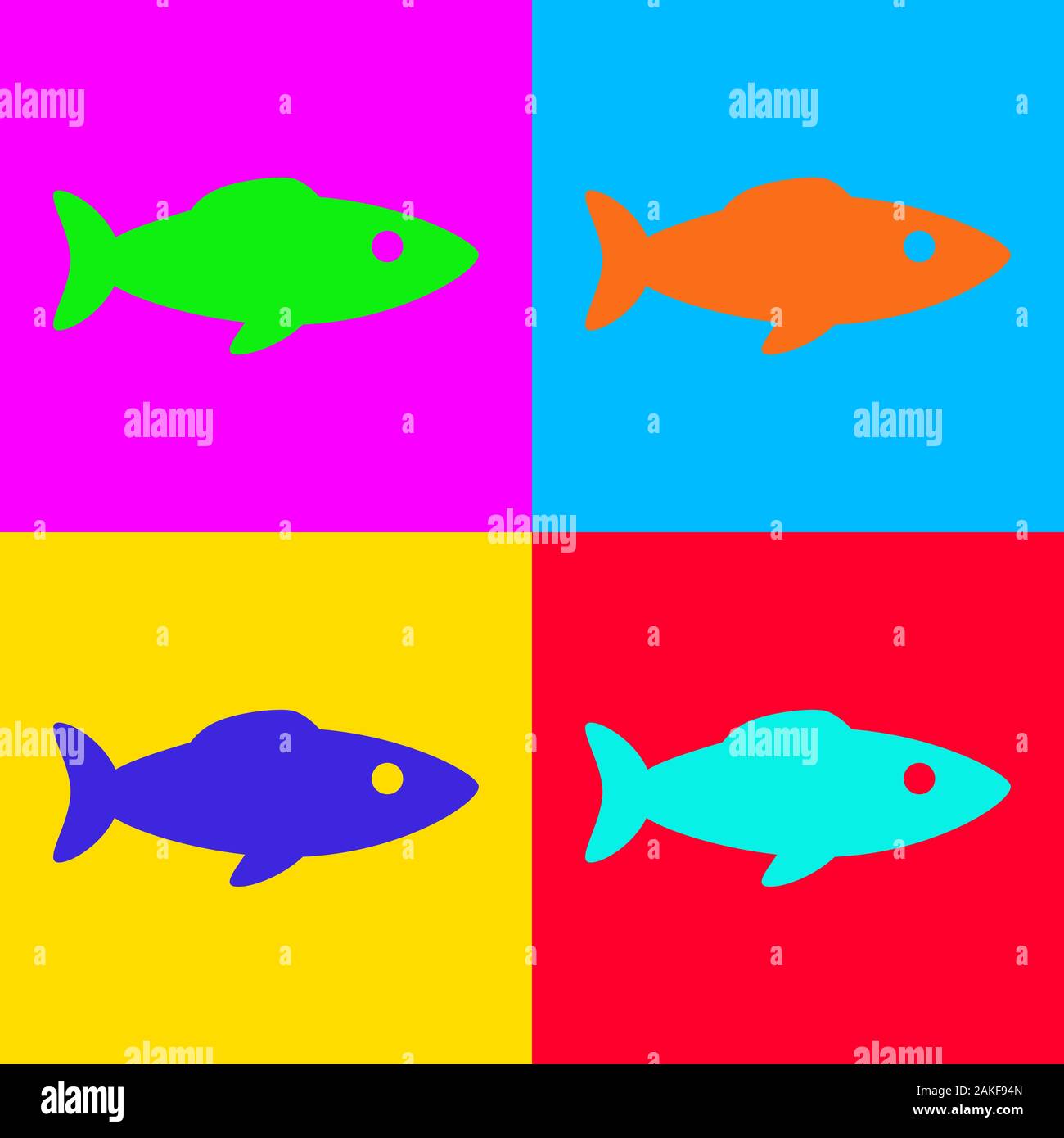Fish and pop-art Stock Photo - Alamy