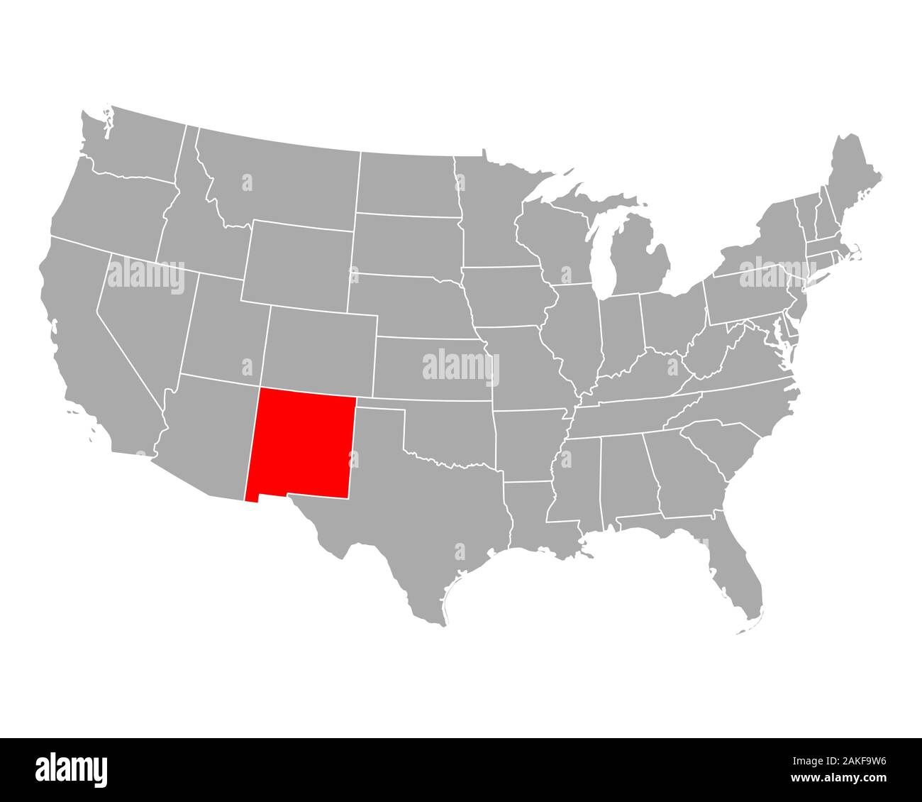 Map of New Mexico in USA Stock Photo Alamy