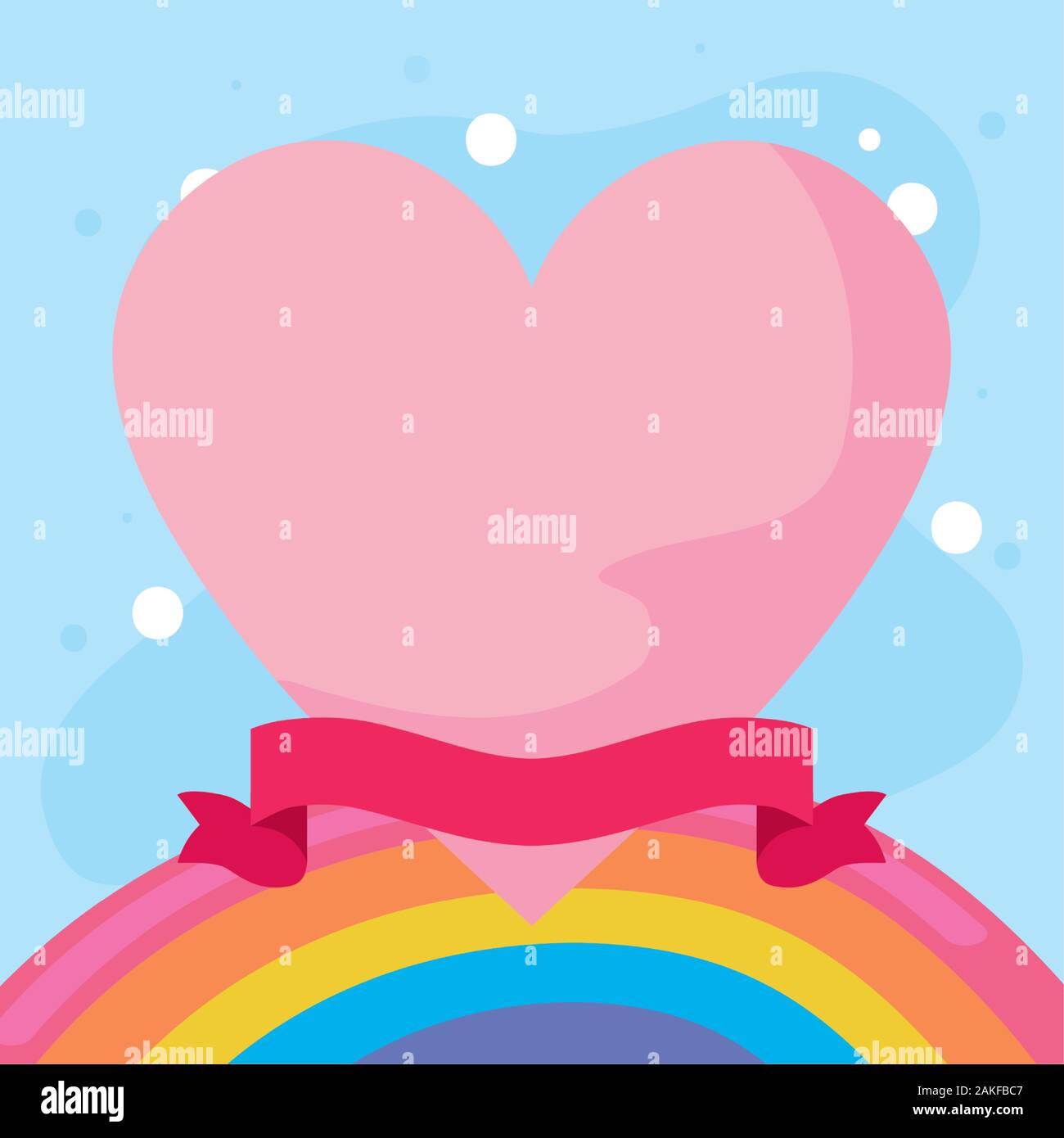 Heart and rainbow design of love passion romantic valentines day ...