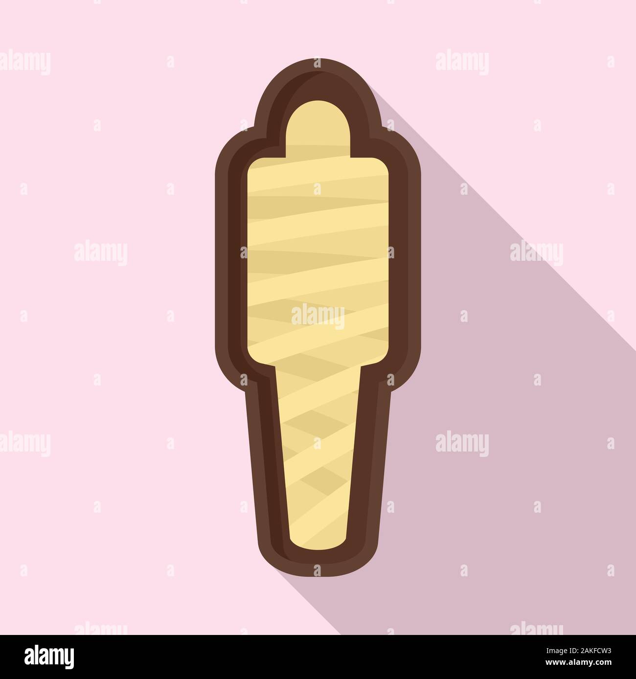 Sarcophagus icon. Flat illustration of sarcophagus vector icon for web design Stock Vector
