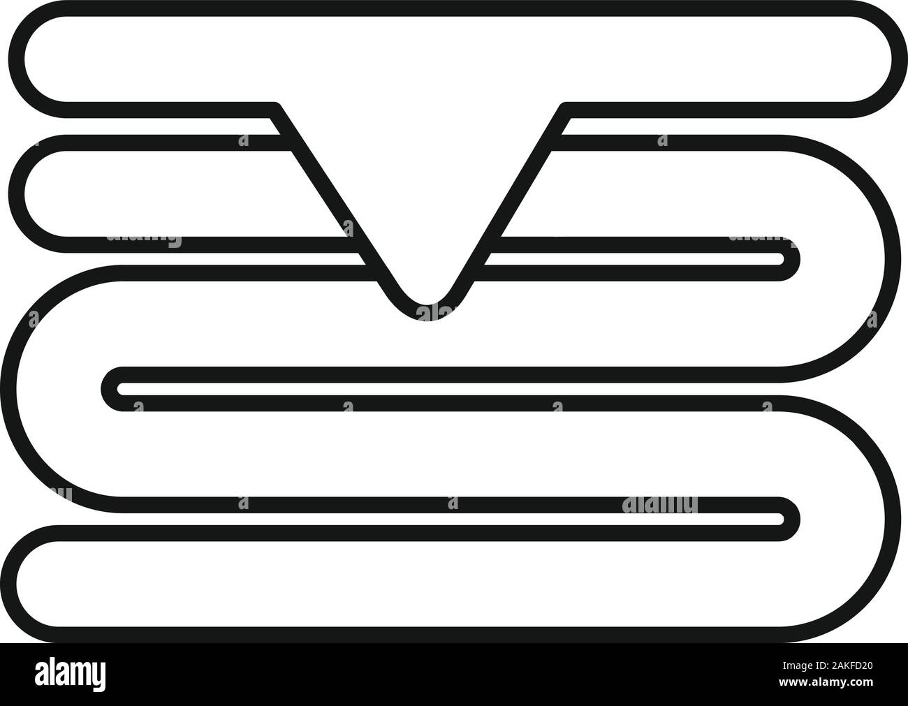 Stack house blanket icon. Outline stack house blanket vector icon for ...