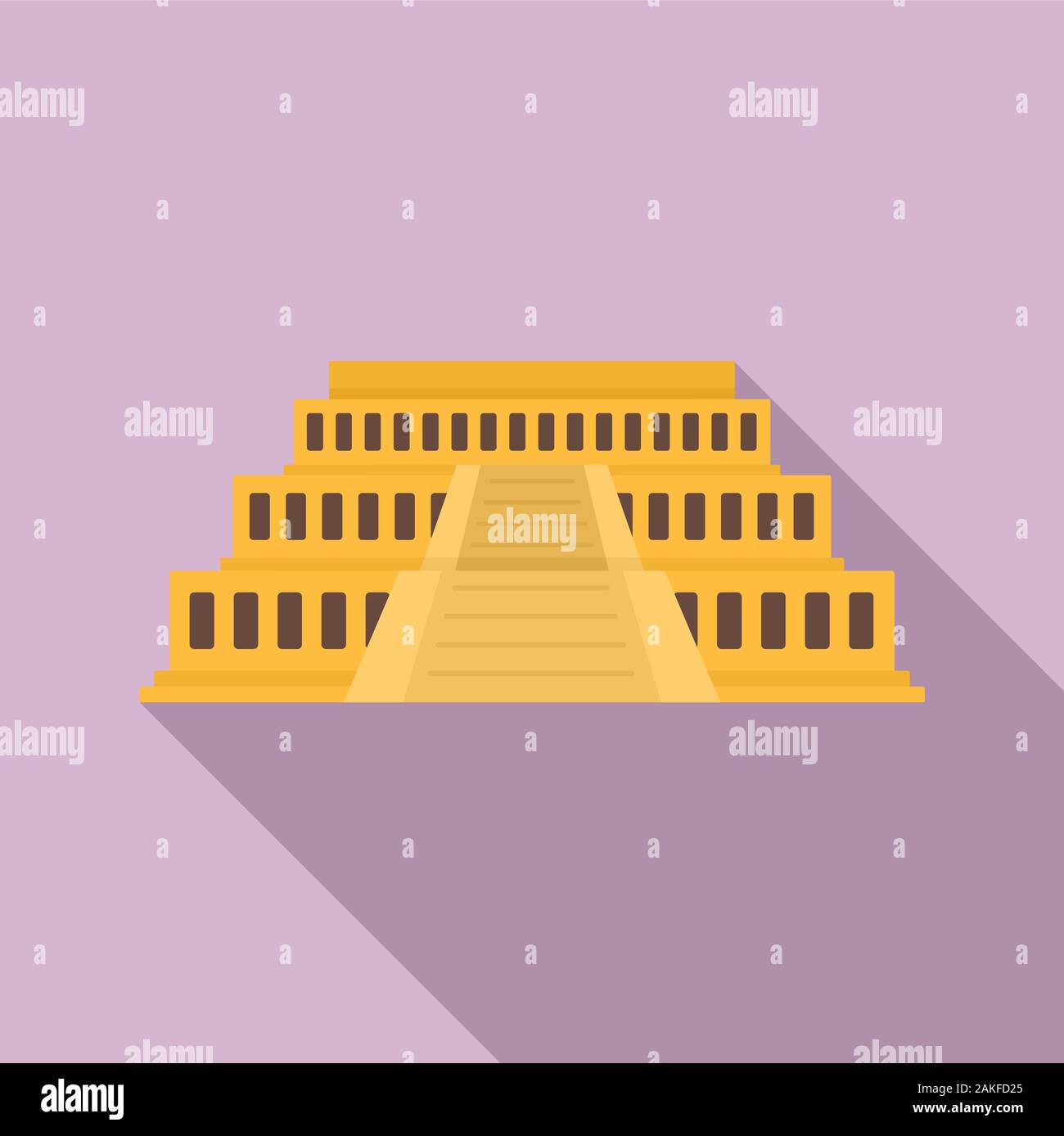 Big Egypt temple icon. Flat illustration of big Egypt temple vector icon for web design Stock Vector