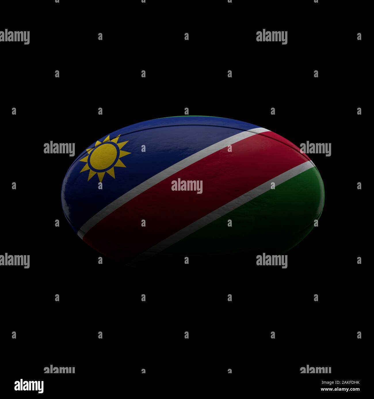 Namibia flag rugby ball against black background. 3D Rendering Stock Photo  - Alamy