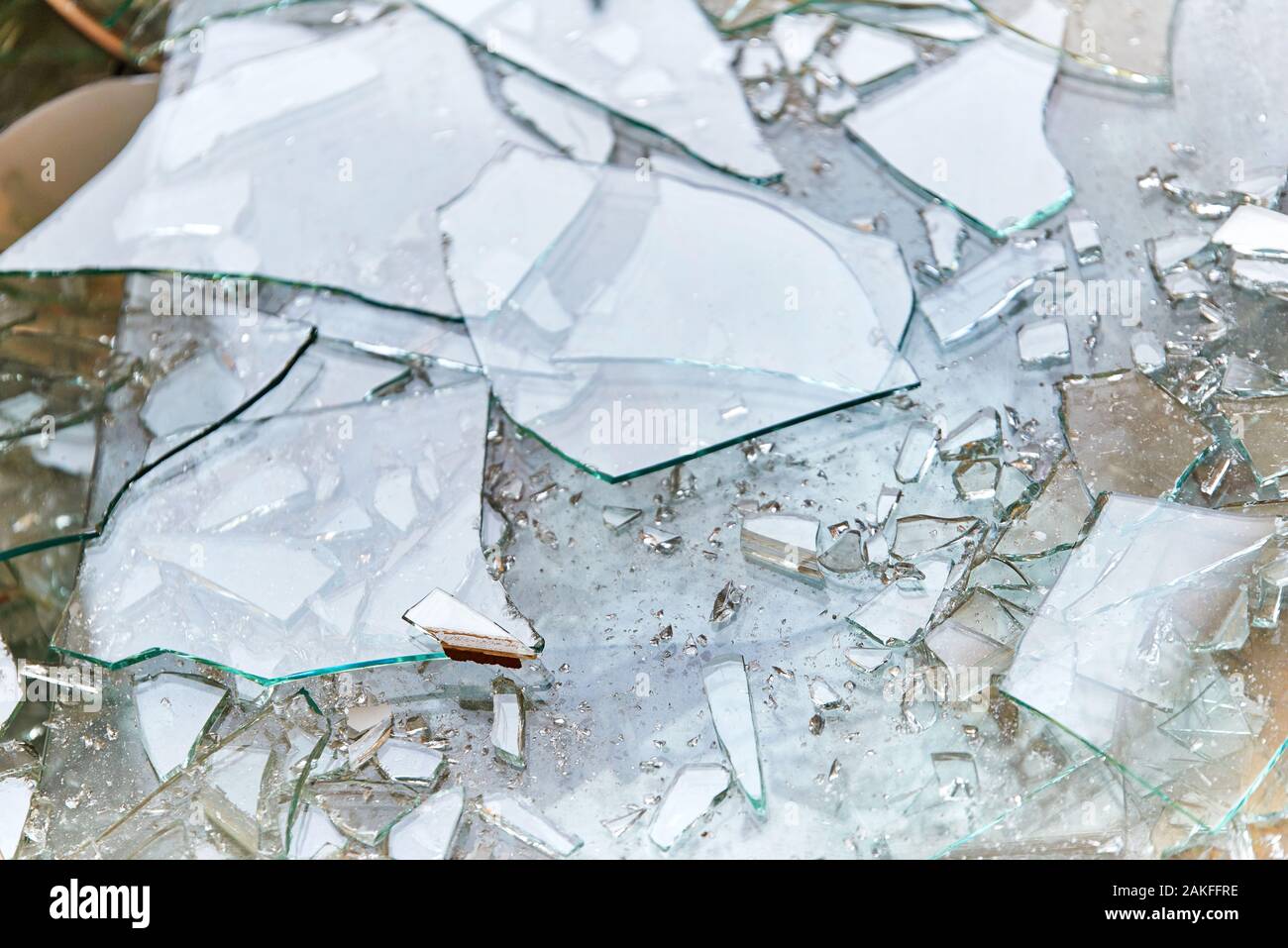 Recycling industry Broken glass container Stock Photo Alamy