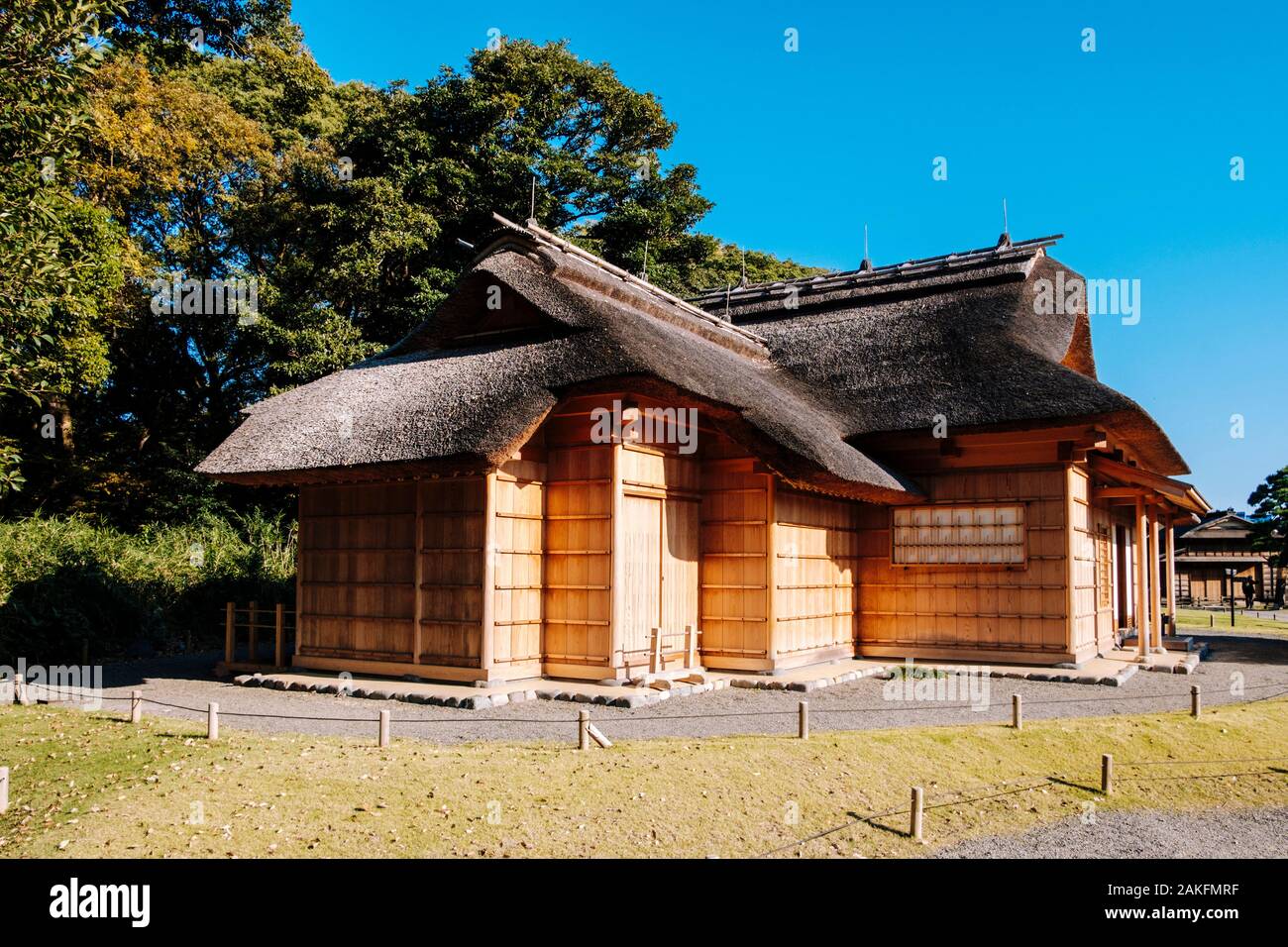 Thatched roof house in japanese hi-res stock photography and images - Alamy