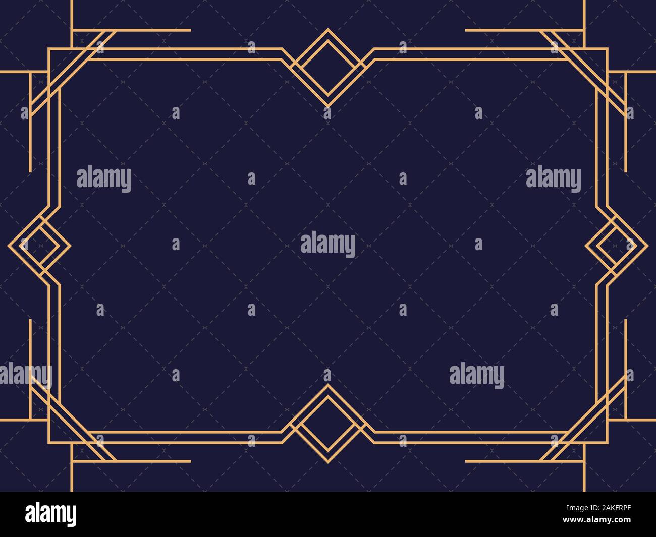 Art Deco Frame Vintage Linear Border Design A Template For Invitations Leaflets And Greeting Cards The Style Of The 19s And 1930s Vector Illust Stock Vector Image Art Alamy