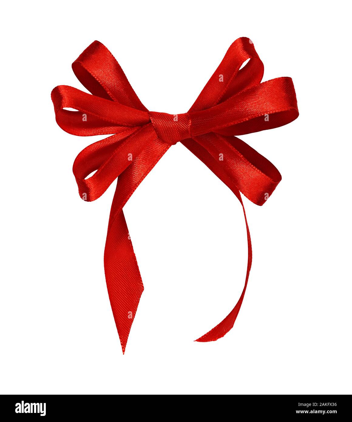 Red Color Bow Red satin ribbon bow isolated on white background Stock Photo - Alamy