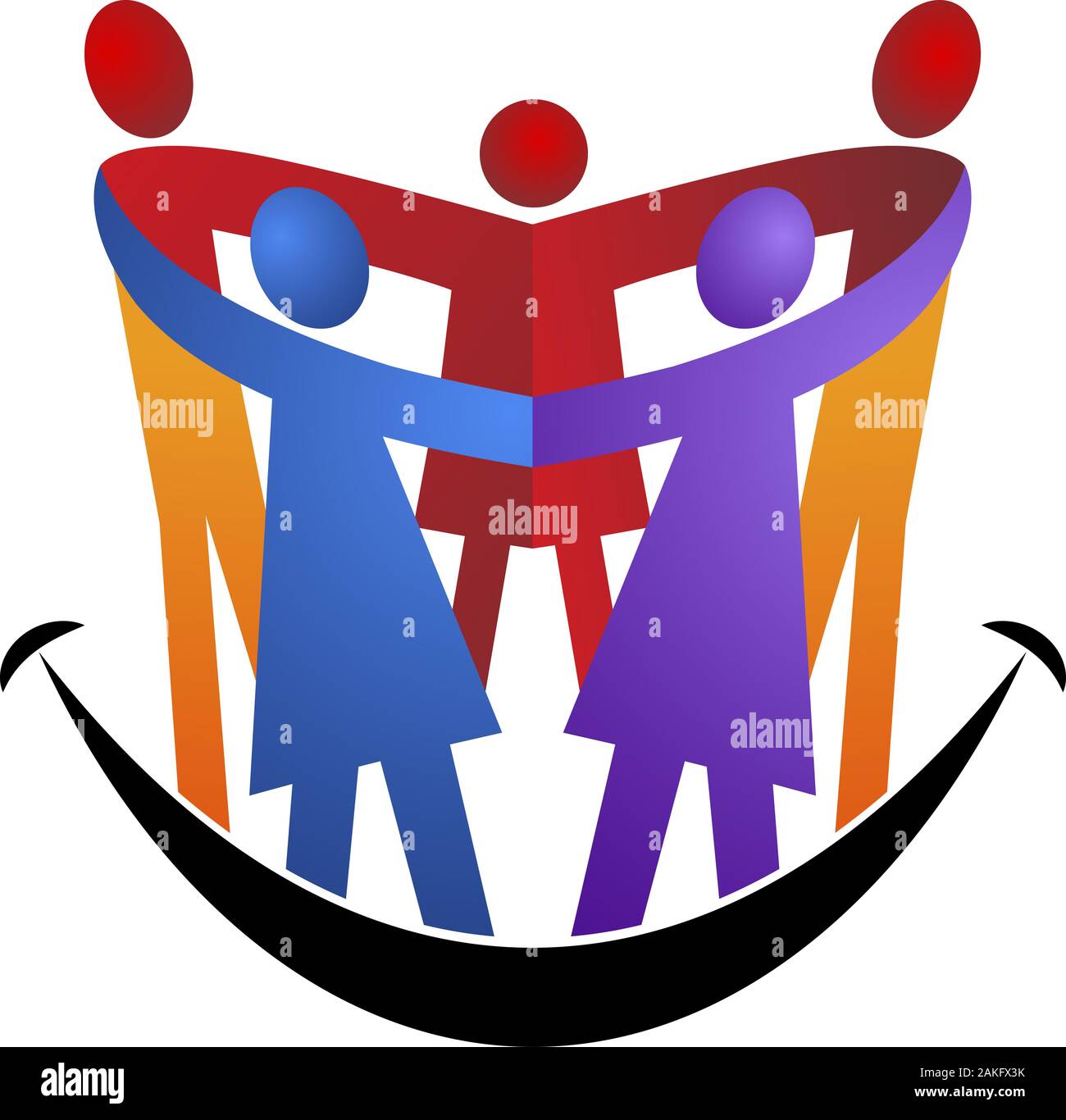happy family logo Stock Photo - Alamy