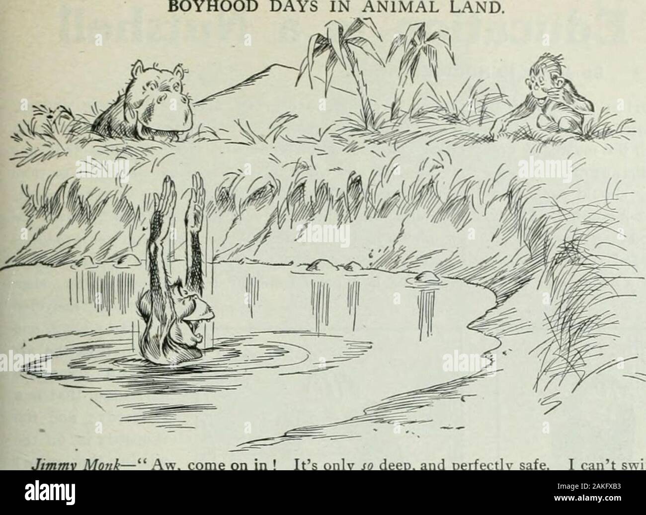 Caricature; wit and humor of a nation in picture, song and story . and soon  he is on his way toward home and mother. BOYHOOD DAYS ANIMAL LAND.. The  Ladys Opinion.A CERTAIN