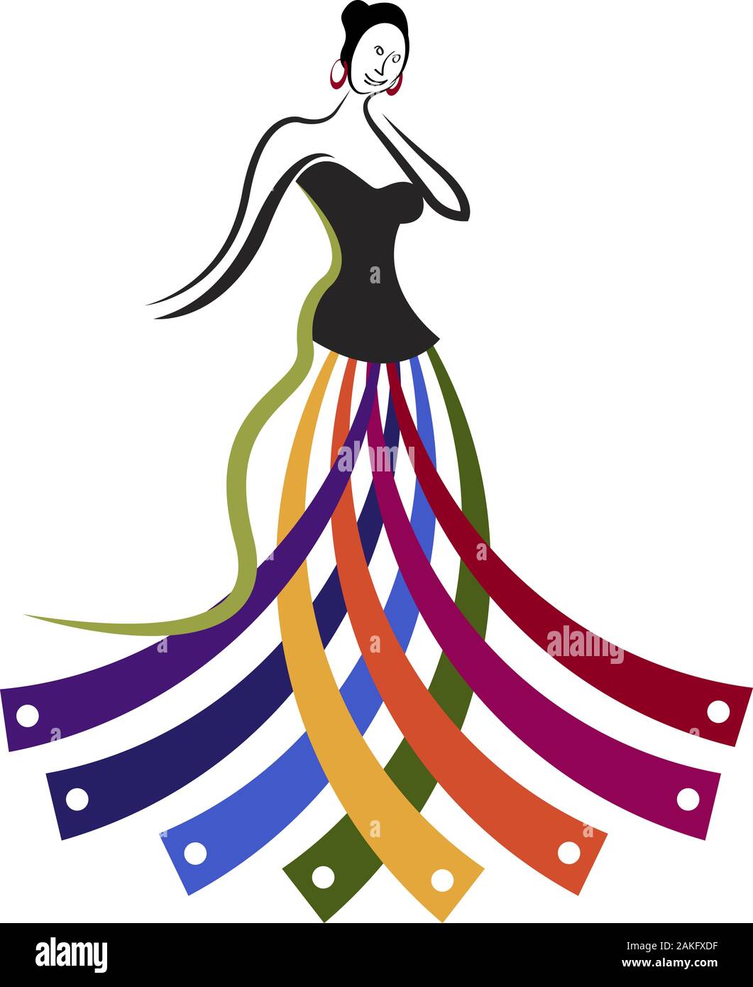 fashion girl logo Stock Photo Alamy