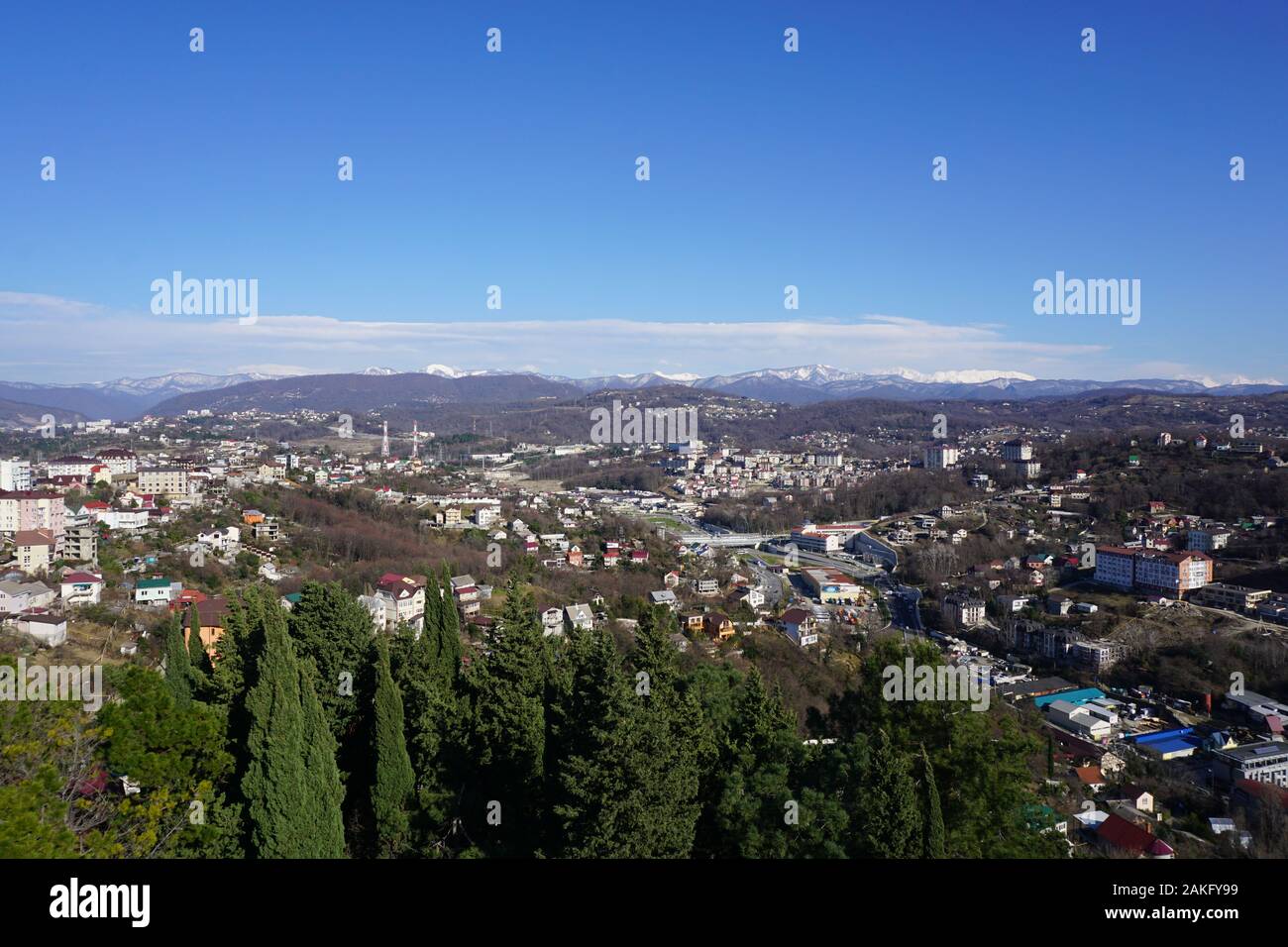 view of the city of Sochi and the sea from above Stock Photo - Alamy