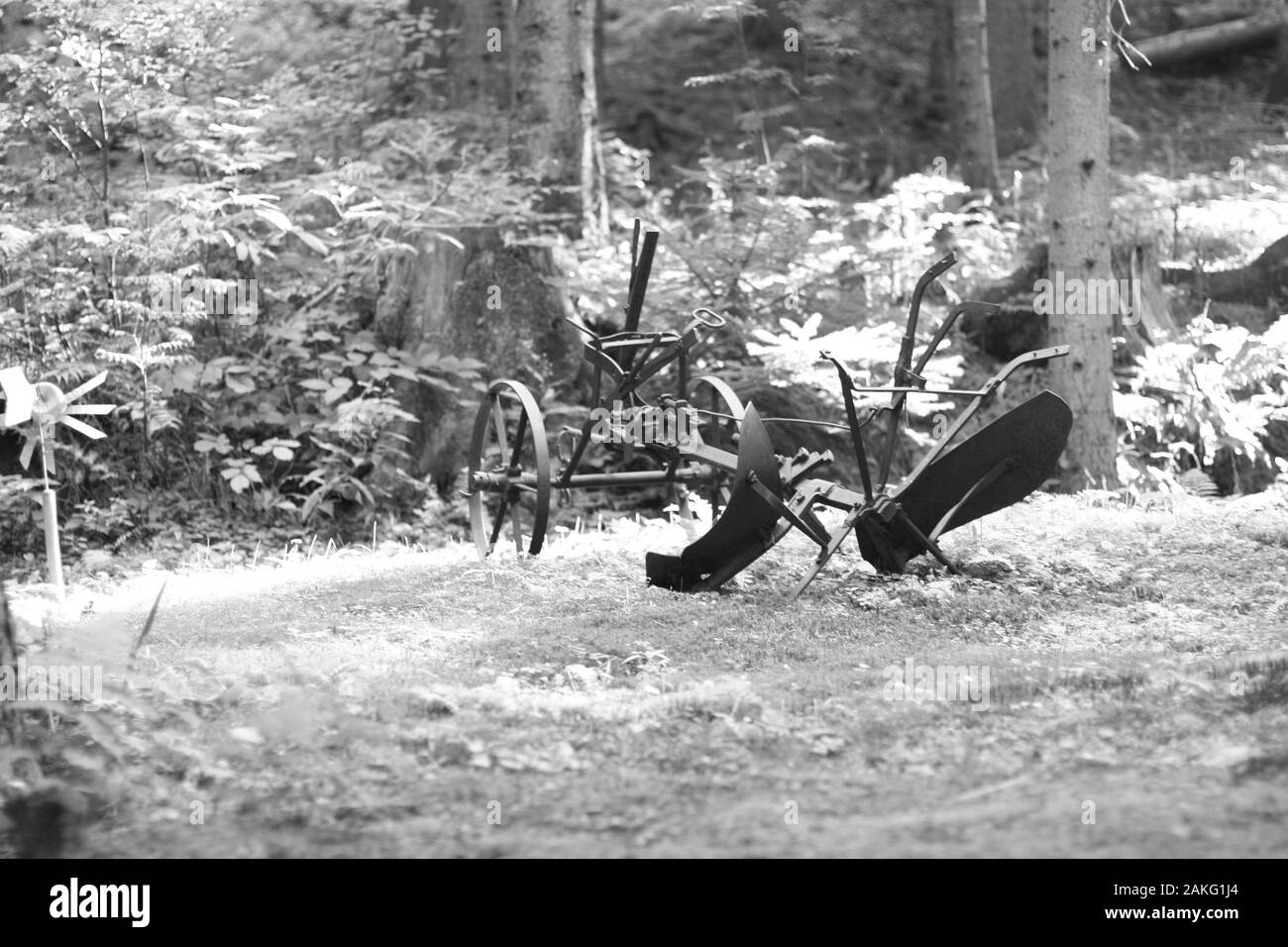 plow wheel. over 100 year old plow, for plowing the fields Stock Photo Alamy