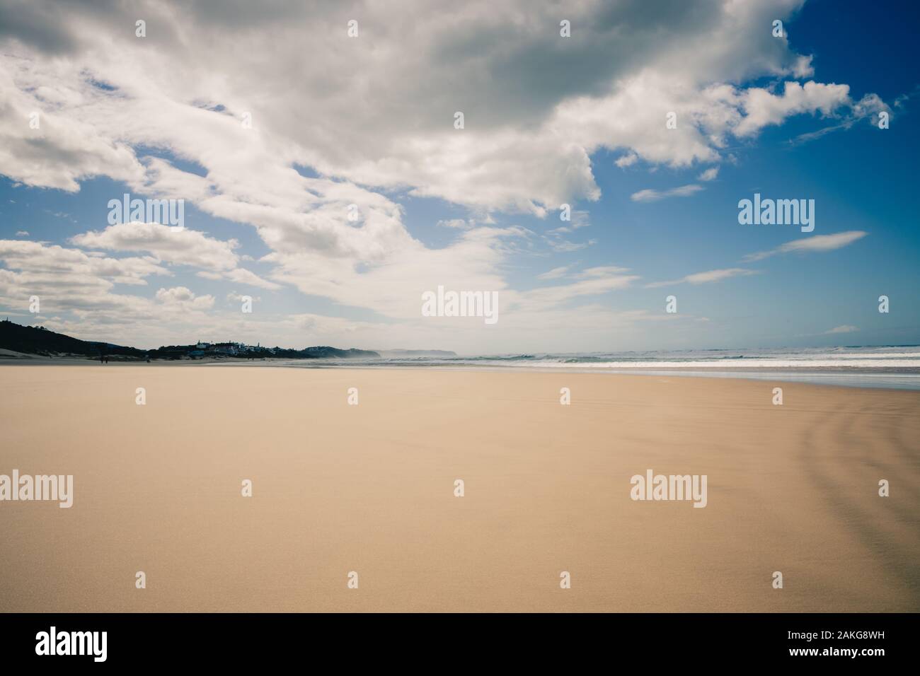 The beach of the town of Wilderness on the Garden Route, South Africa Stock Photo