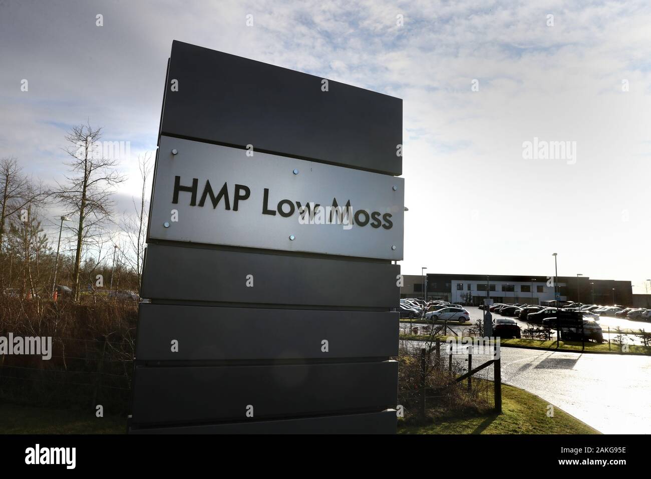 HMP Low Moss prison near Bishopbriggs, East Dunbartonshire, a murder inquiry has been launched into the death of a prisoner on Monday. PA Photo. Picture date: Thursday January 9, 2020. Following a post-mortem examination, police have now launched a murder investigation into the death of 47 year old Darren Brownlie. See PA story SCOTLAND Prisoner. Photo credit should read: Andrew Milligan/PA Wire Stock Photo