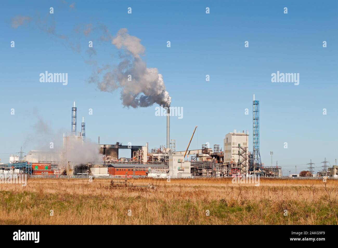 Chemical Factory Exterior Stock Photo