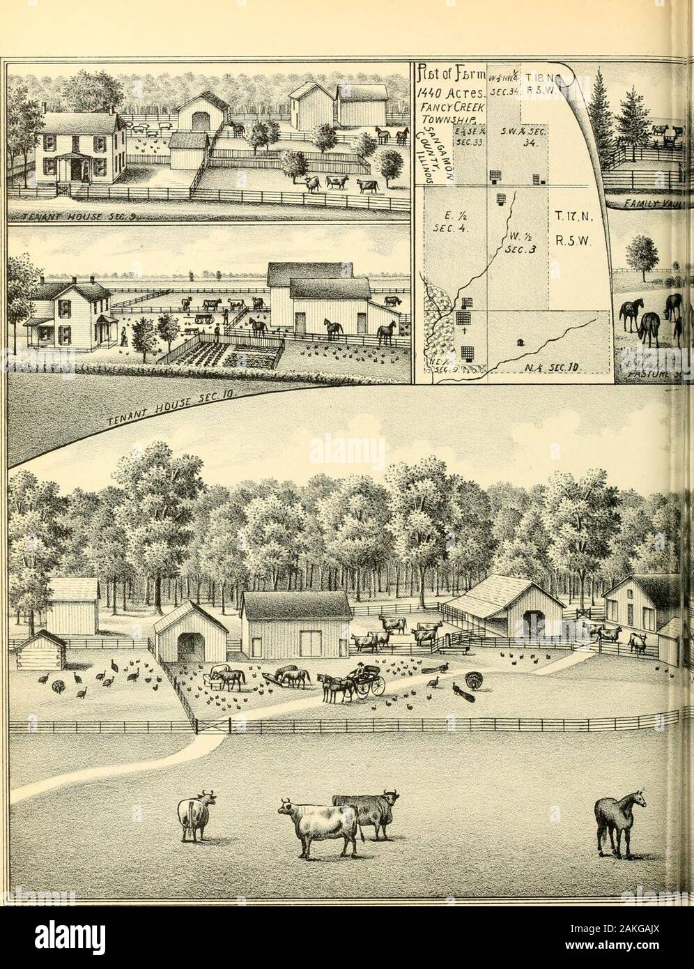 Portrait and biographical album of Sangamon County, Illinois . werenatives of Bath County, Ky. In their family werethree children, of A-hom pic