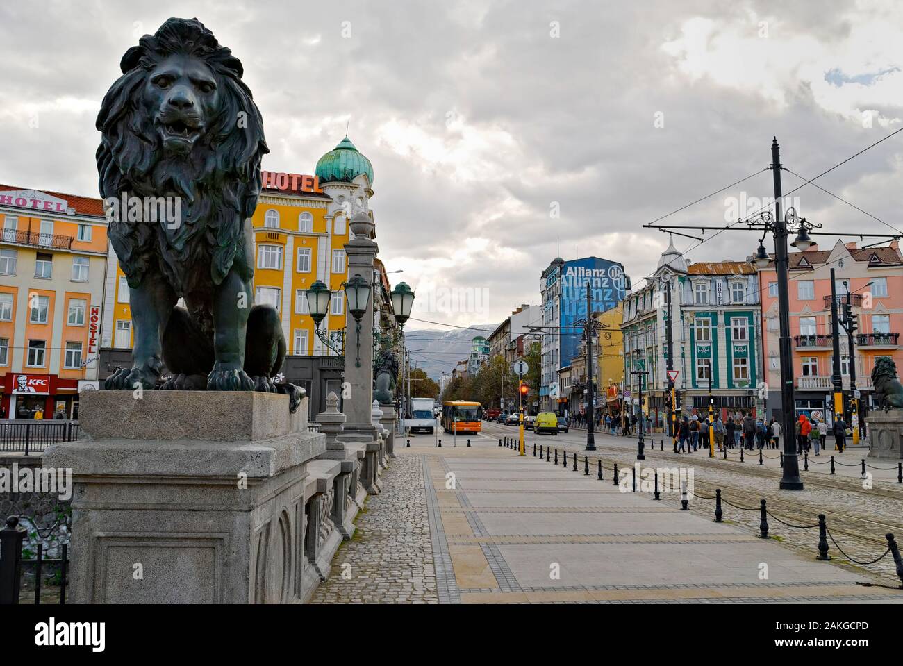 Lion's Bridge;Sofia, Bulgaria Stock Photo