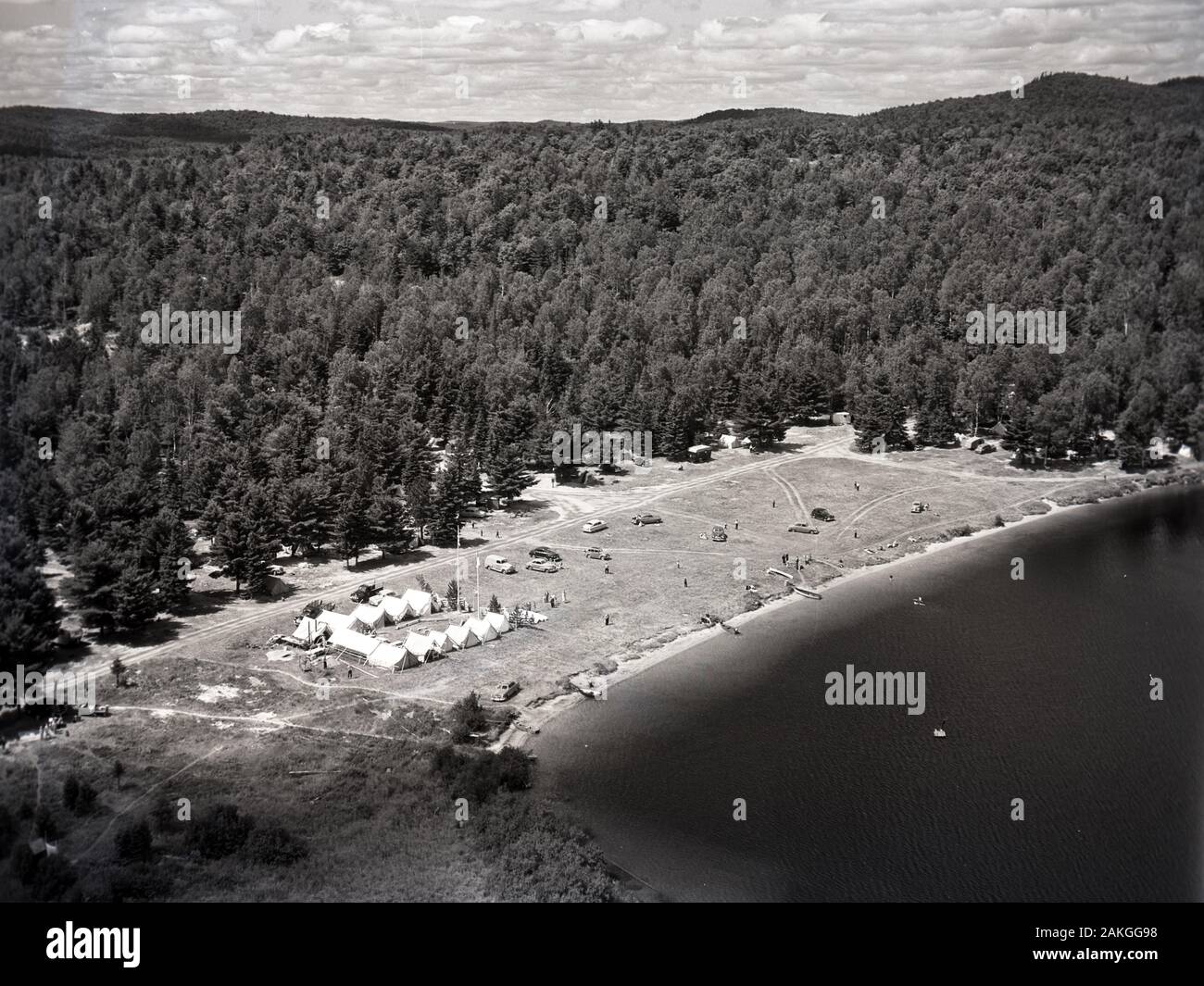 Lake of Two Rivers Campground Stock Photo Alamy