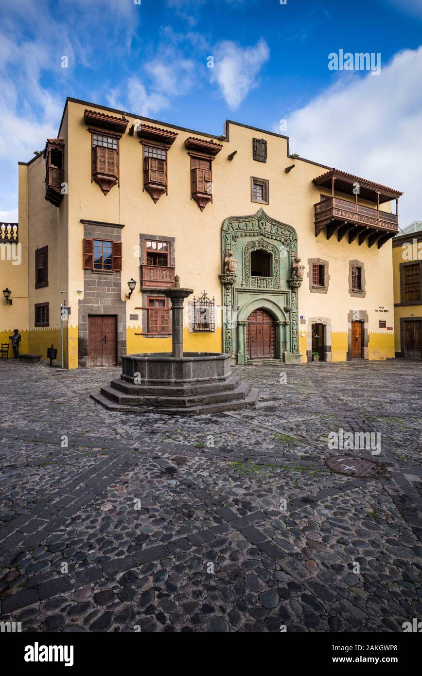 Spain, Canary Islands, Gran Canaria Island, Las Palmas de Gran Canaria, Casa Museo de Colon, exterior Stock Photo
