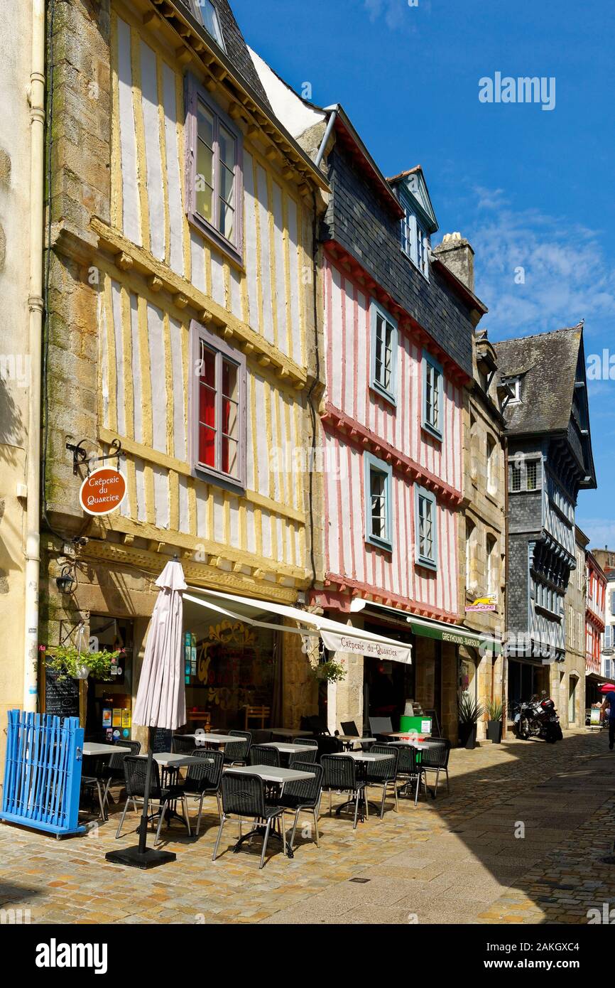 France, Finistere, Quimper, half timbered house of rue Salle Stock Photo Alamy