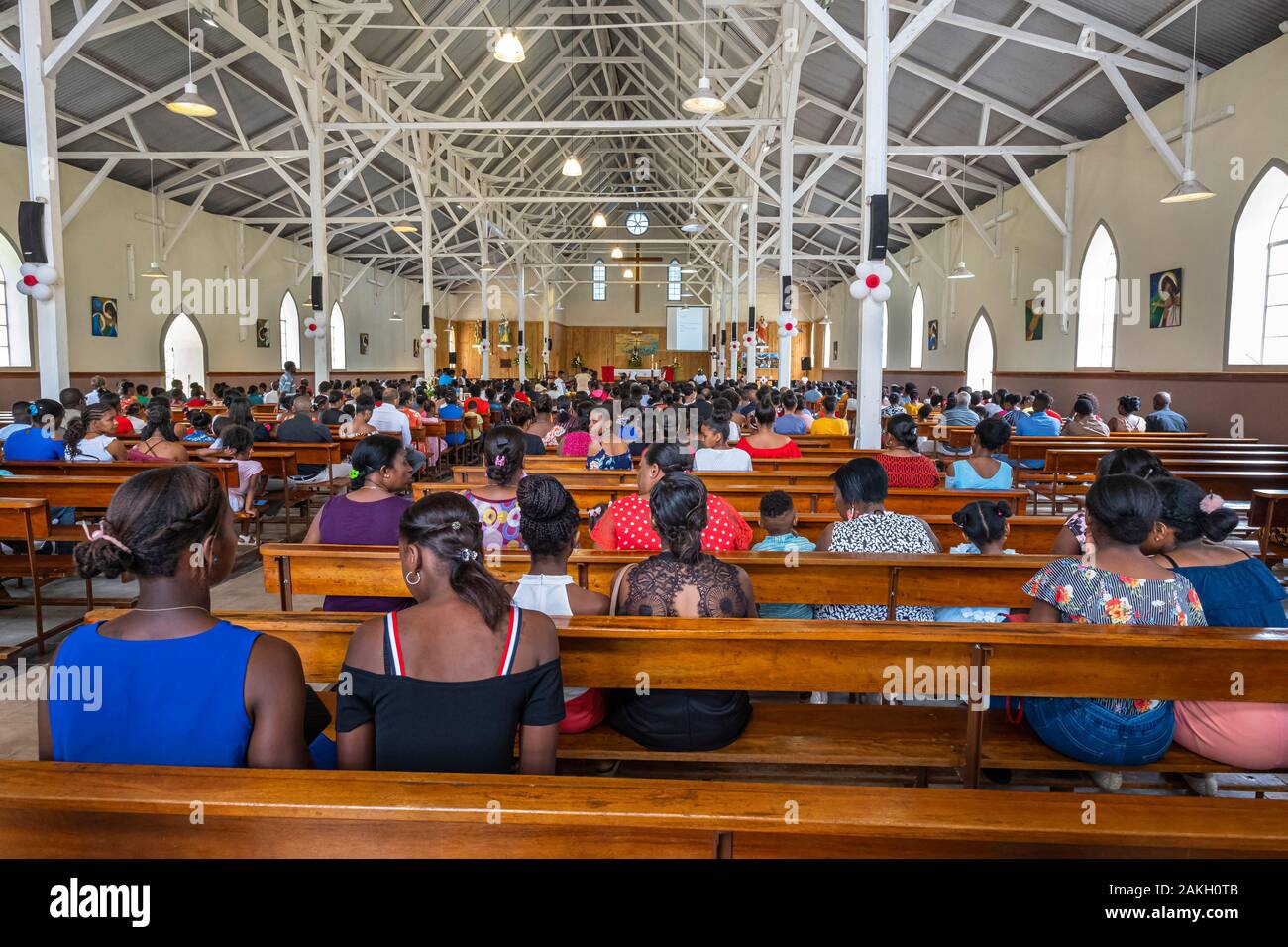 Mauritius, Rodrigues island, Saint-Gabriel cathedral, first communion ...