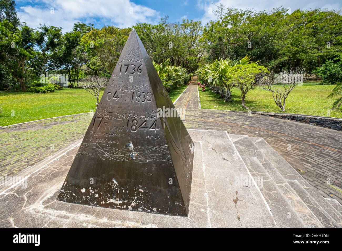 Mauritius, Rodrigues island, L'Union, memorial site, monument
