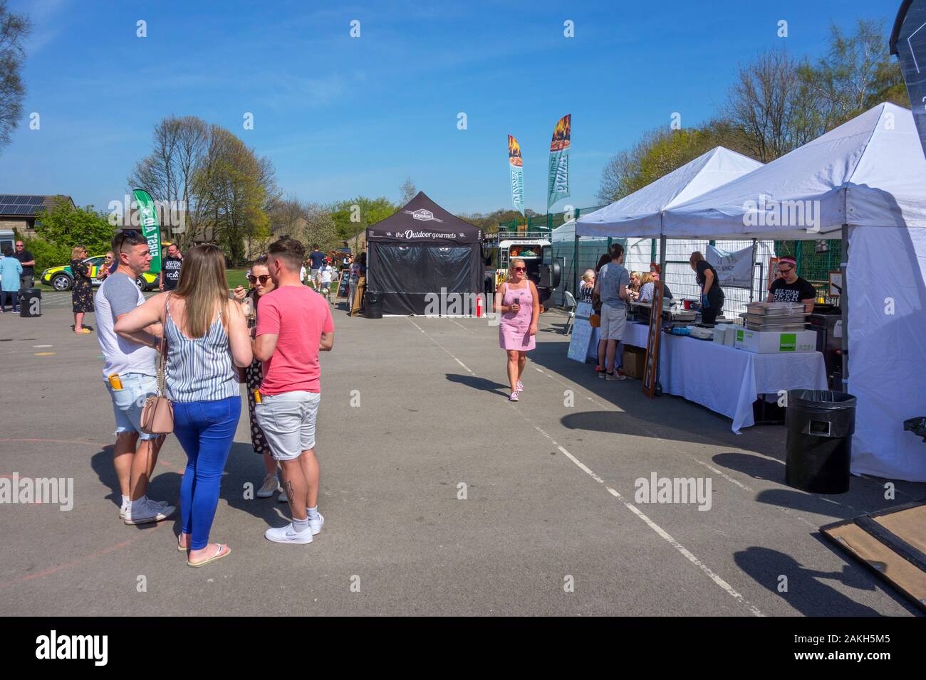 Meltham Beer Festival in April 2019, Meltham, Holmfirth, West Yorkshire, England, UK Stock Photo