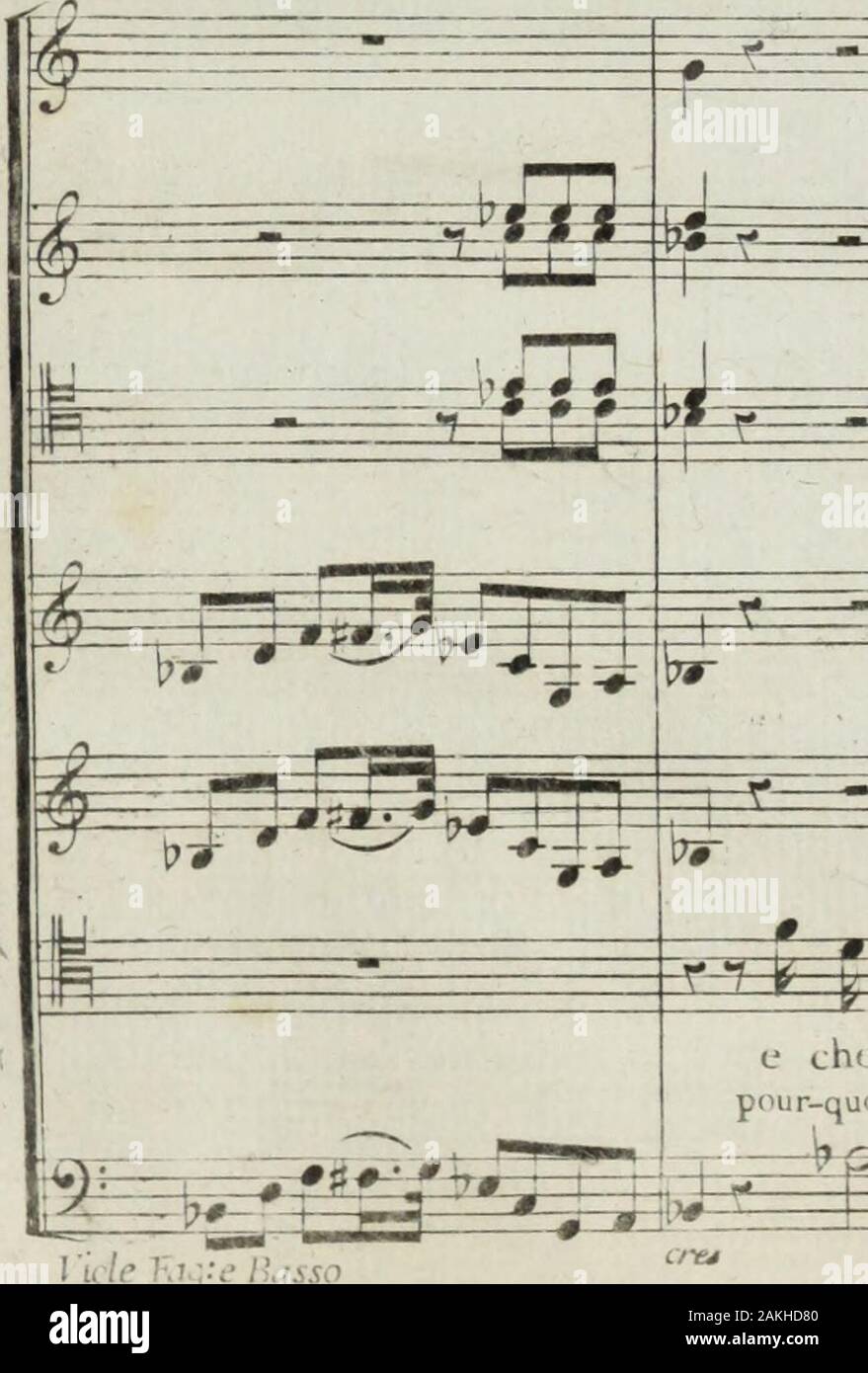 Gli Orazi e j Curiazi : opera seria . 0 • T- à w qual pallor • qual silenzioquel ef froi quel sì-len-ce u. -f- r^rrt-T^ -* «- ¥=*= f * fa f—g ^ e che? sucJ^ce - de alla sor^pre sa un reo do   pour-quoi mar |quer en mj pre-seo—ce tau de dou-  crej 15 S ) X; 3=E£ irrr * 0-t+i ^ Lor si pres-to da ci.is cu.no:a! moi cha-Cun i   ci ob SU O- Ê ï-  *=*: le si É £ *? 2E=lE blia di che si trat-ta in questo di! rin tran  ca • b!ie ri 1 amour de la pa   fri   e tòt m -c-on- xr 3=r m lu inquest alme avvi-li-te la do-bo-le vir- tu mo3 -lpd che sci nu que vo tre âme a  vi li  e reprenne aa ver- .tu cal--me Stock Photo