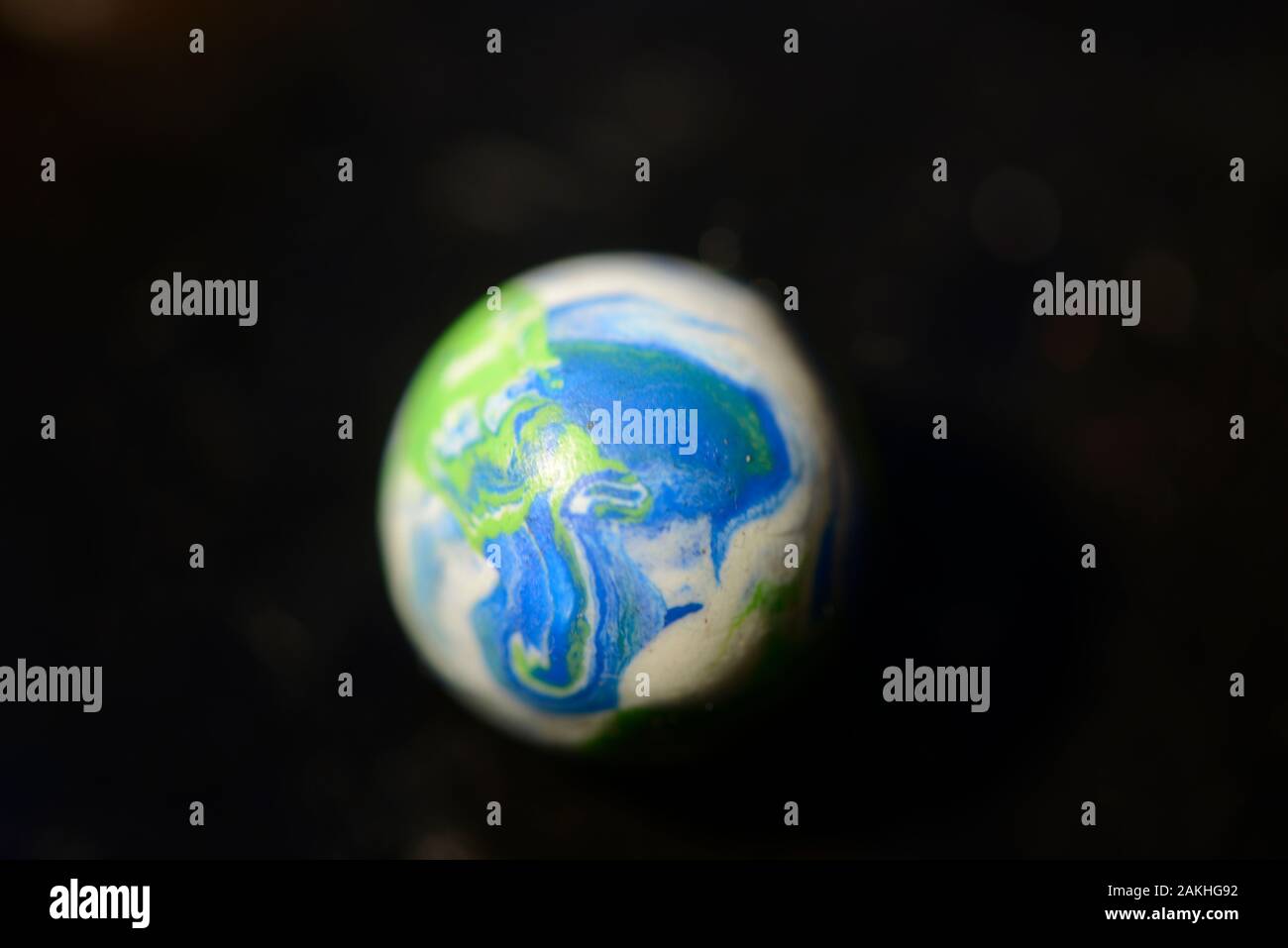 Planet Nine is a hypothetical planet in the outer region of the Solar System. Its gravitational effects could explain the unusual clustering of orbit Stock Photo