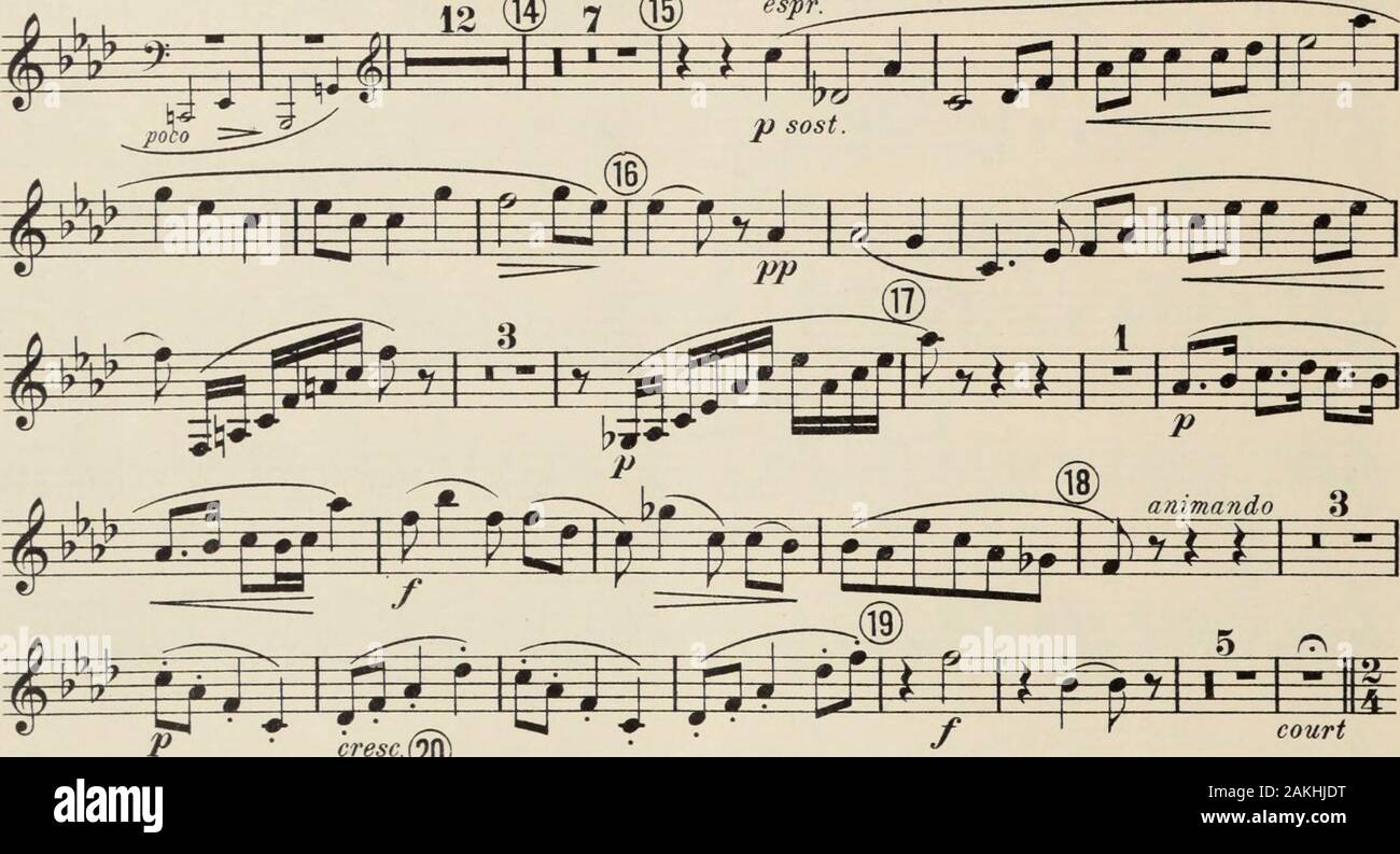 Concertstück pour harpe (ou piano) et orchestre, op39 . r i far r i- B U -H— II M- V f i w ^ 1 o* o l|o. |yj. J^y yl y- :s i°/&gt; fcfe ES ® 3 £Efci i WT yj)Tyij» 7 y £ y m. « 1 F==? iW Paris, J. Hamelle, 22 Boulevard Malesherbes. J. 4787. H. lr.e Clarinette. /L^y xif^^^in i--v&gt; ^j^j. i^j^tj^yH t^iZtz.: $ ^ mf ® W JJespress. .  ^ s^J iy J f^Ts ly *w ^ 4^ £fe 3 HP 5^ 2d* . ©, €T sf sf xf ,f dim6 J@ 5 ri*. Andante. Bassons. I I 3 =* K t^=i m p sost. sf sf sf sf 12 ® 7 © espr. i te rwft(||Allegretto scherzando. ^ i i S ^s m f r court 3 ® ^ a ? f m ? ttji 9 1 ju P fe&gt;^5 S QJ^iJ.lJ--^A^& Stock Photo