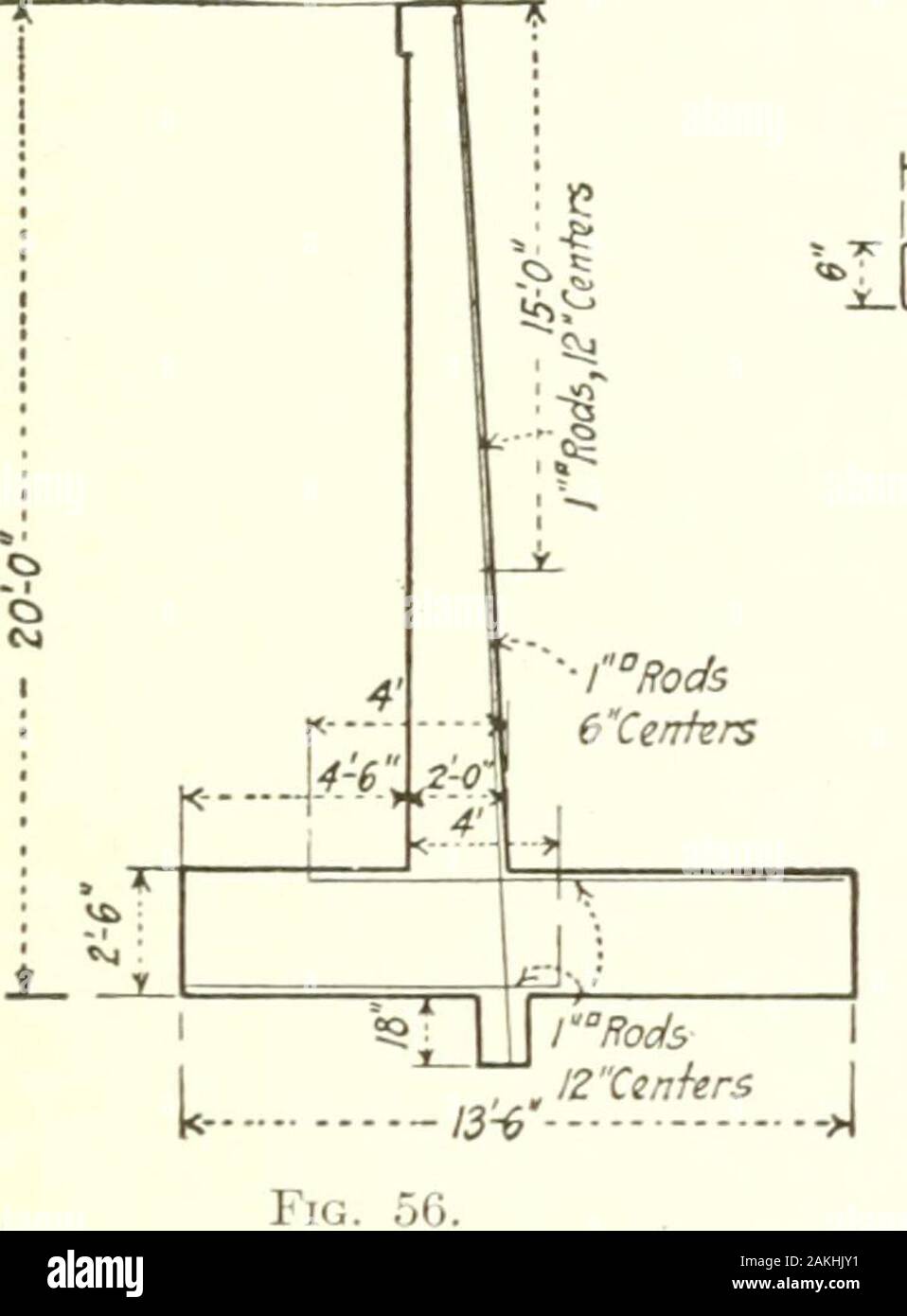 Retaining walls; their design and construction . i inch spuarerods, 12  apart will provide the required steel section. The unit shear is525 .89 X 3  X 12The unit adhesion, with r \u003d, image size:958x1390