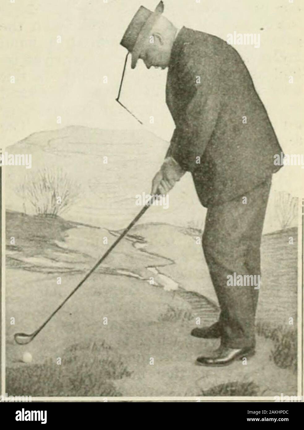 Popular science monthly . a round of the course, as wellas from all parts of the club house, fromwhida it is a few yards distant. What Golfing Sometimes Doesto the Feet ASPFXTAL jinx of the old golferhas been classified as golfersfoot. It is a condition due to brok-er fallen arches. When playing golfthe anterior portion of the foot, inright-handed players, and viceersa in left-handed players, isi)r()ught into unusual service. Asthe dric is made the weight of thebody is brought back with greatforce upon the foot that has beenelevated in the up-swing. Thegreater part of the force is caughtby t Stock Photo