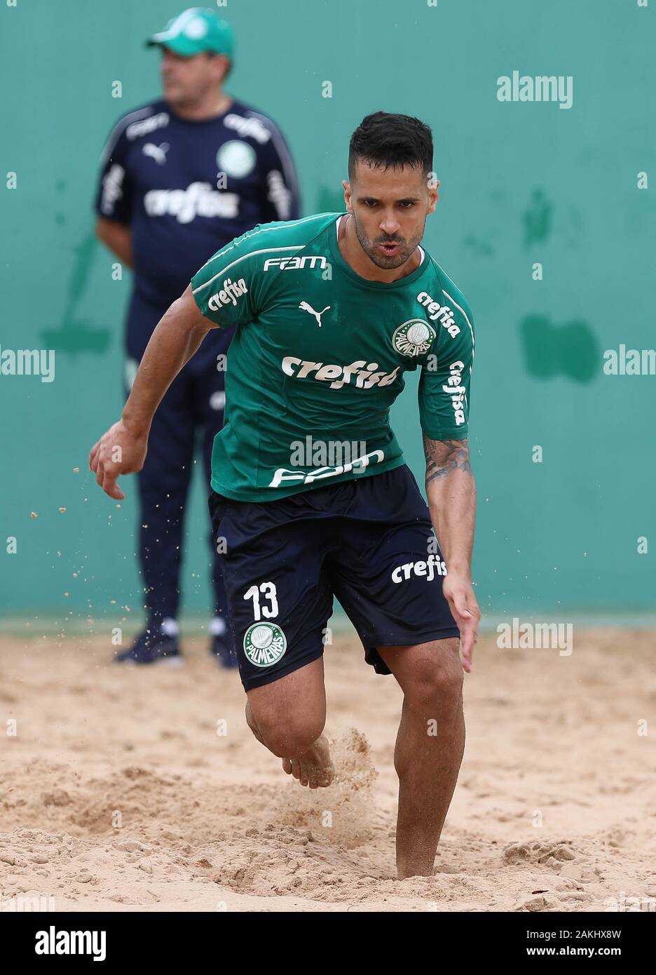 SÃO PAULO, SP - 09.01.2020: TREINO DO PALMEIRAS - SE Palmeiras player Luan during training at the Football Academy. (Photo: Cesar Greco/Fotoarena) Stock Photo