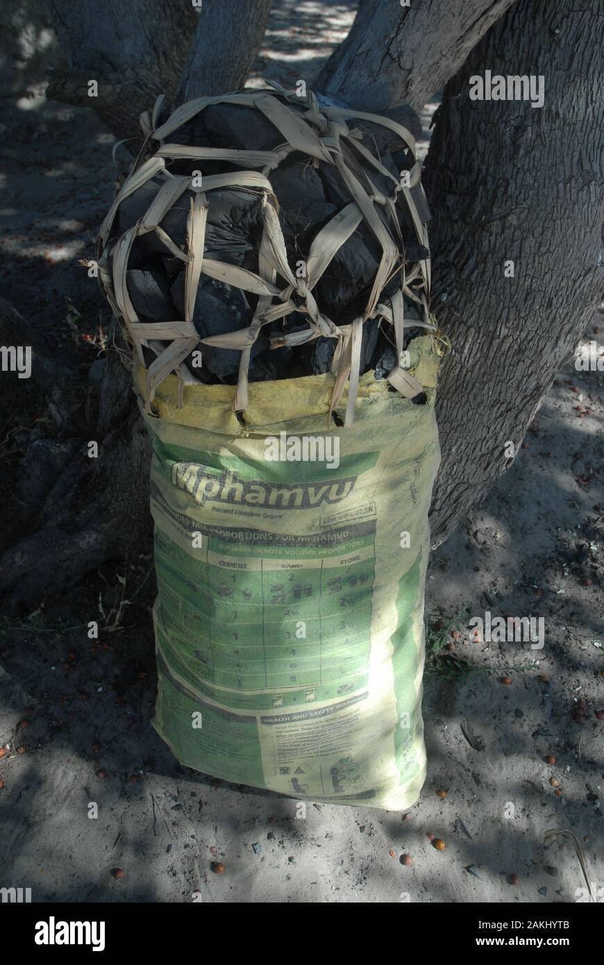 Bags of Charcoal, Mwandi, Zambia, Africa Stock Photo Alamy