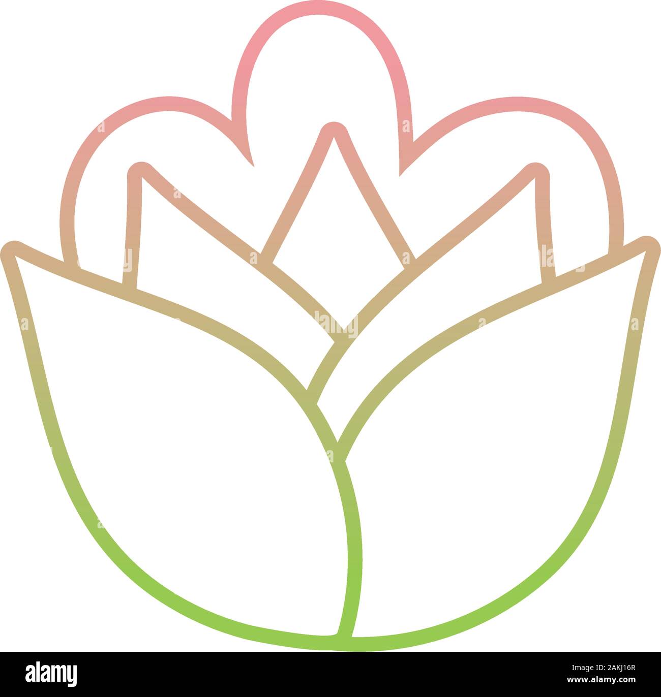 flower decoration plant gradient icon vector illustration Stock Vector ...