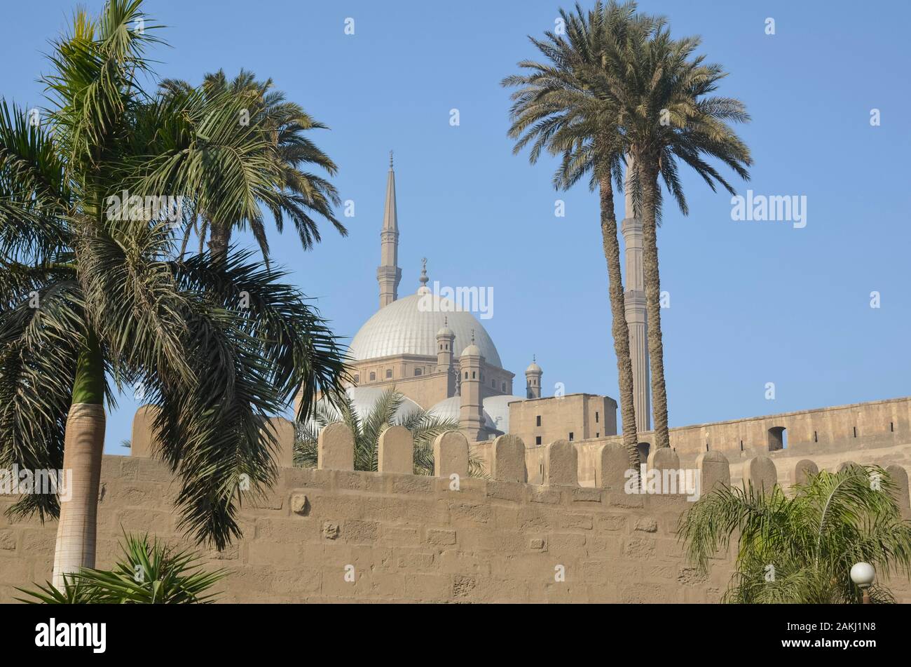 Saladin Citadel of Cairo, a fortified medieval castle with a mosque and a museum. Egypt Stock Photo