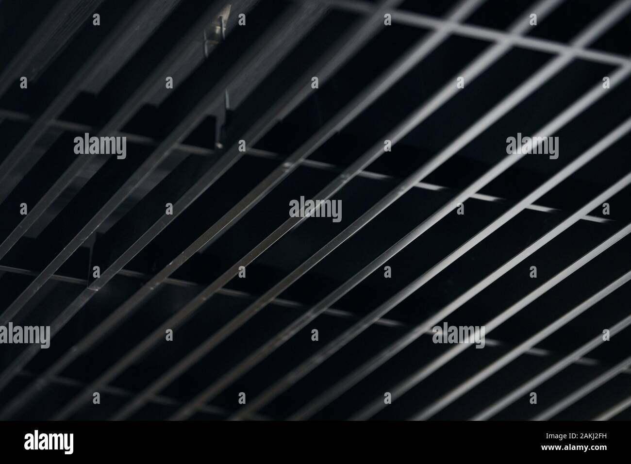 Office Grille Ceiling Modern Black Metal Grille Ceiling