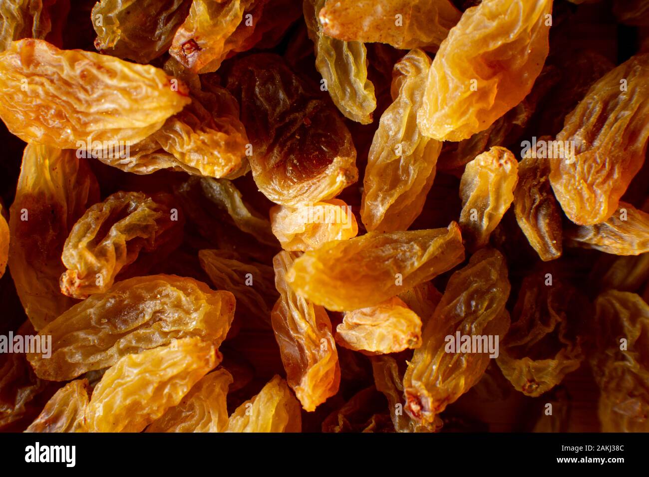 Close view of raisins texture. Use for healthy food concept. Dried