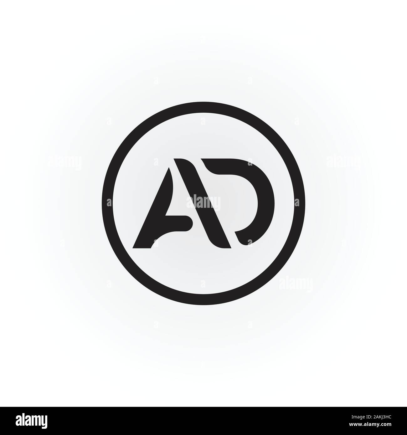 Initial AD Letter Logo With Creative Modern Business Typography Vector 