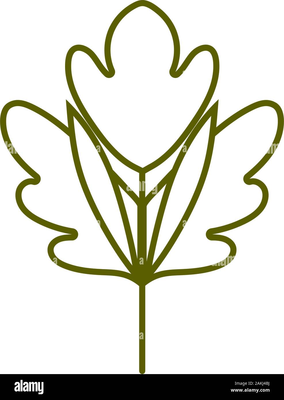 flower stem botany nature plant line style vector illustration Stock ...