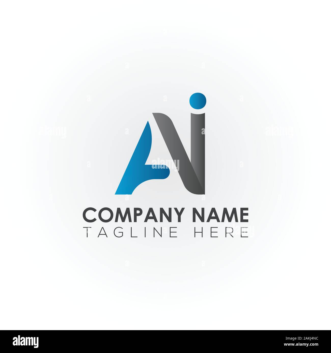 Initial AI Letter Logo With Creative Modern Business Typography ...