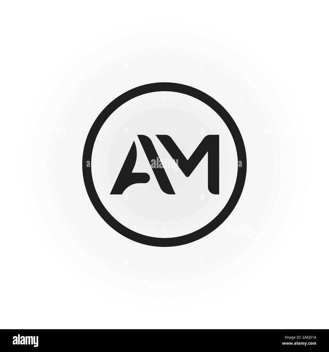 Initial AM Letter Logo With Creative Modern Business Typography ...