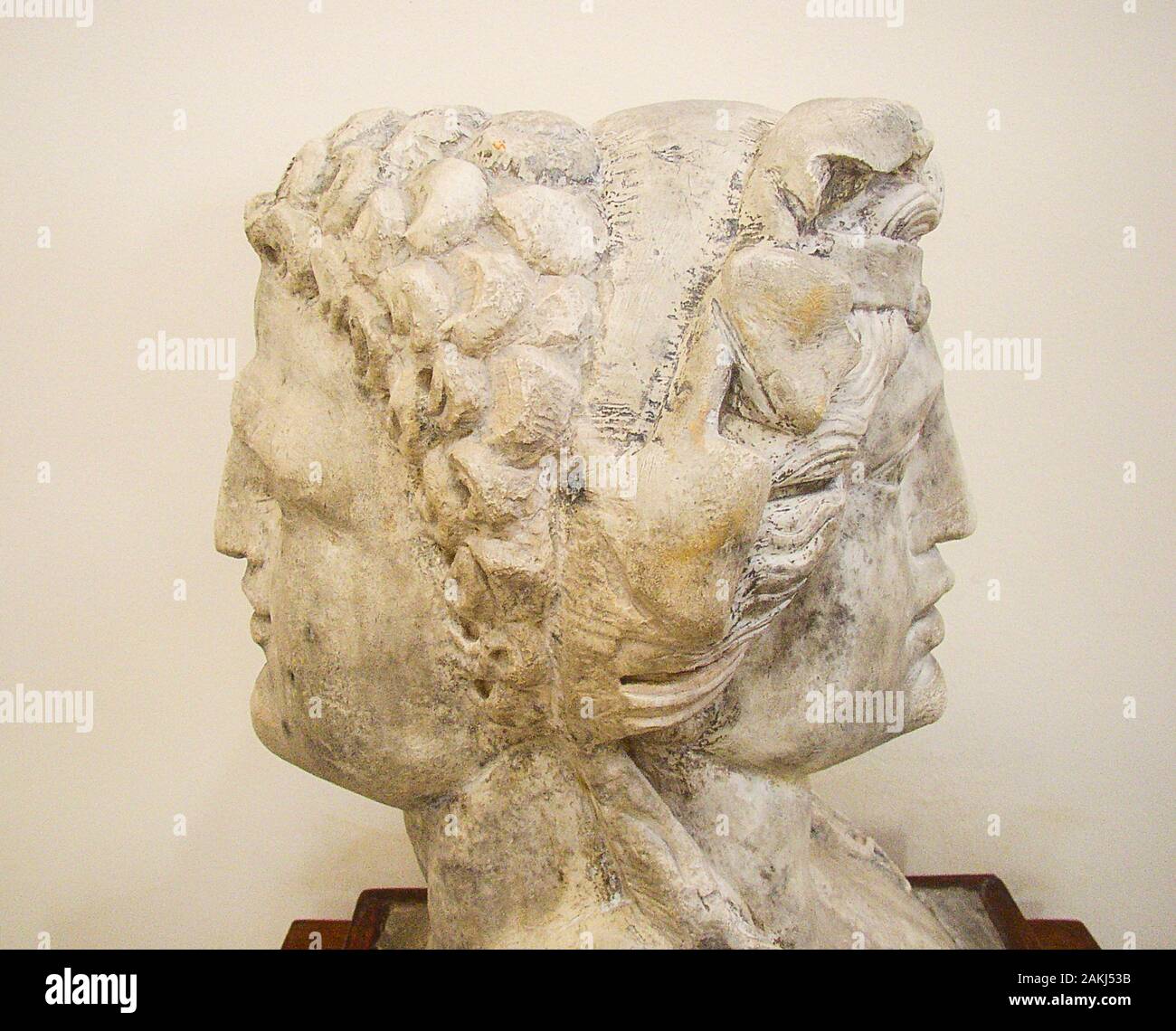 Egypt, Alexandria, Graeco-Roman Museum, double-head of the roman god Janus ? Stock Photo