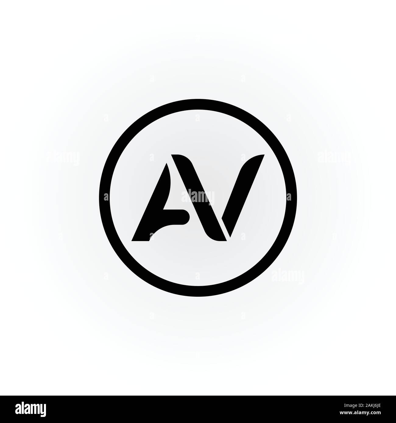Premium Vector | Black and white letter av logo design