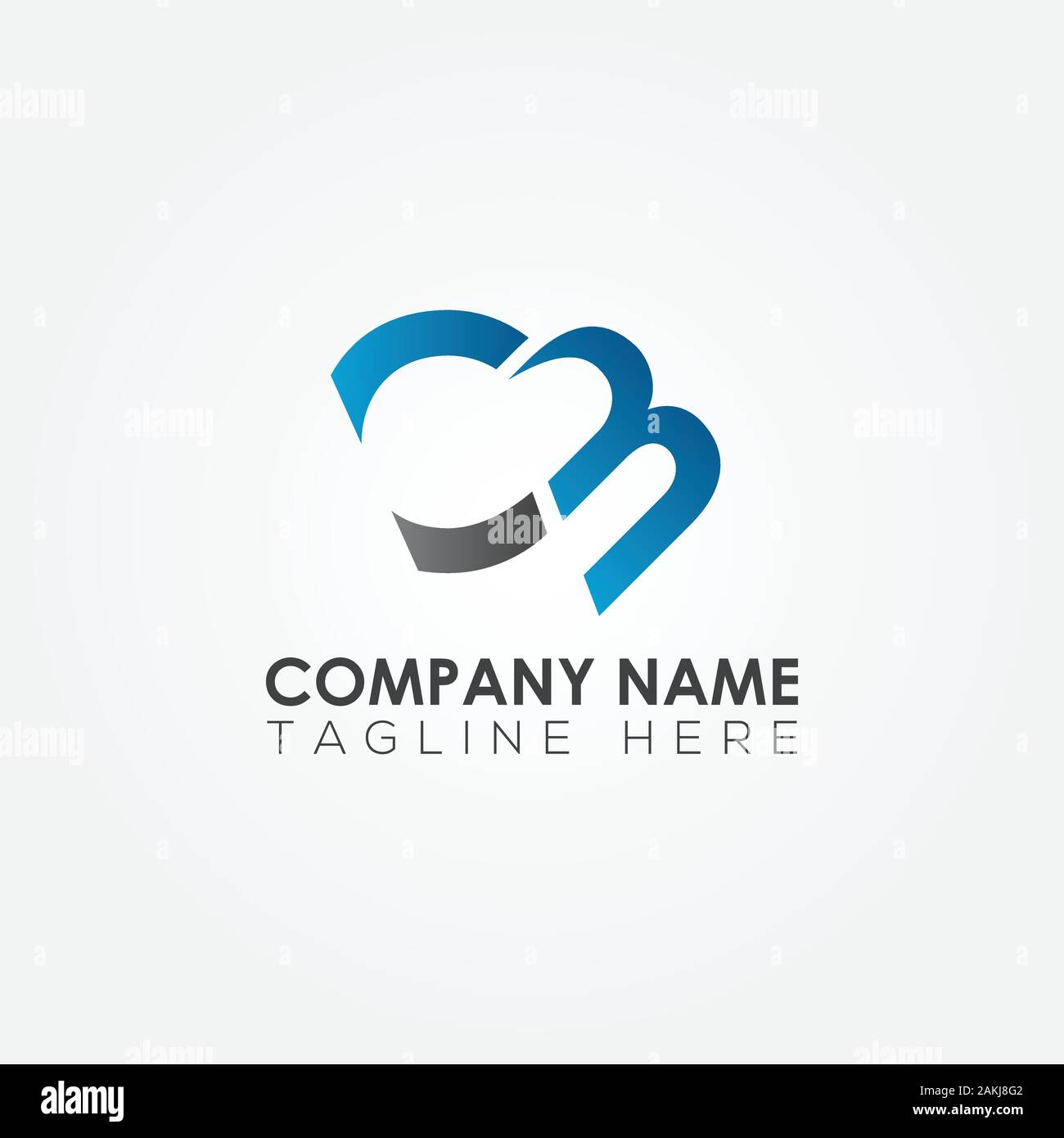 Premium Vector  Cm letter love logo