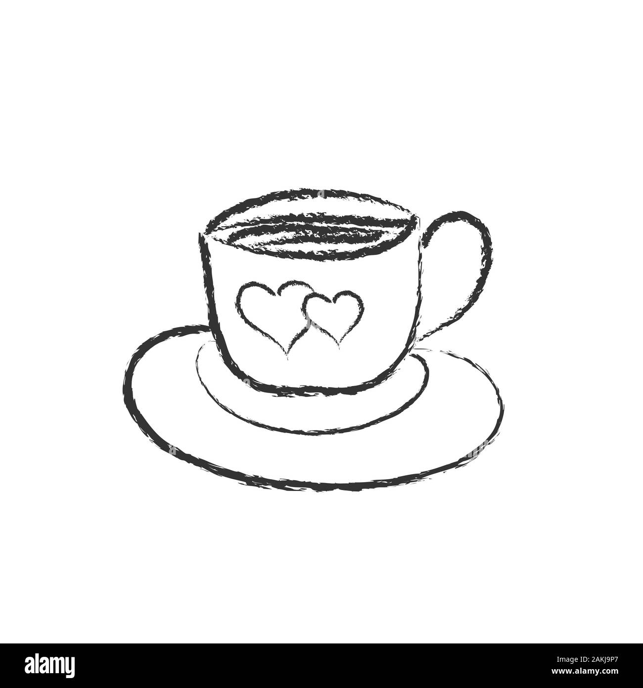 Vector Pencil Drawing Of A Cup Of Coffee Or Tea With A Heart On A Saucer In The Style Of Doodle For Postcards Posters Stickers And Seasonal Design I Stock Vector Image Vector Pencil Drawing Of A Cup Of Coffee Or Tea With A Heart On A Saucer In The Style Of Doodle For Postcards Posters Stickers And Seasonal Design I Stock Vector Image