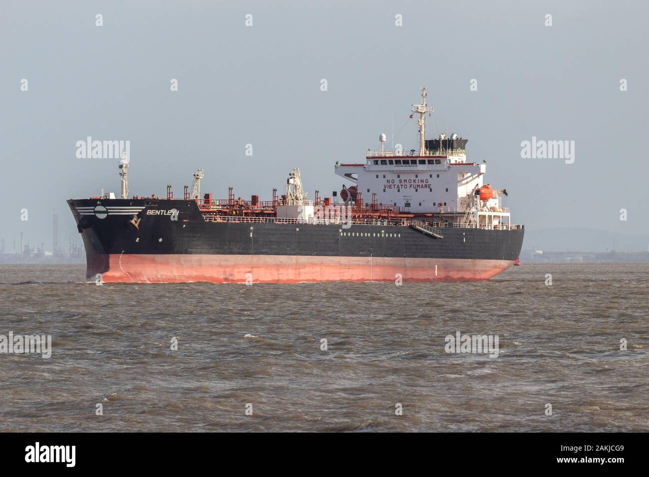 Bentley I oil tanker, River Mersey, Liverpool Stock Photo